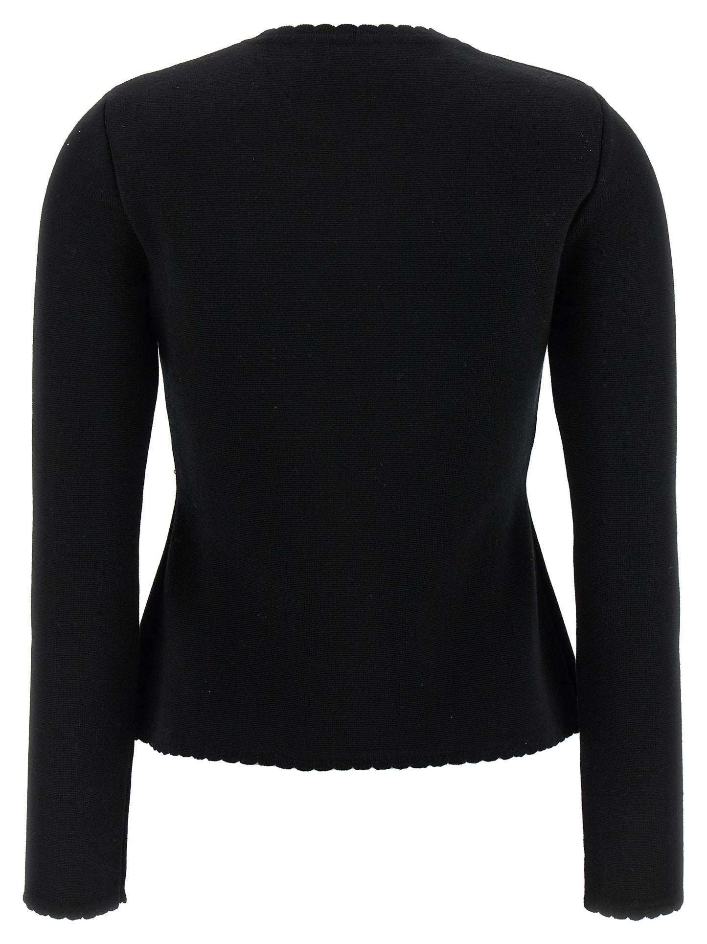 Black Virgin Wool Cardigan