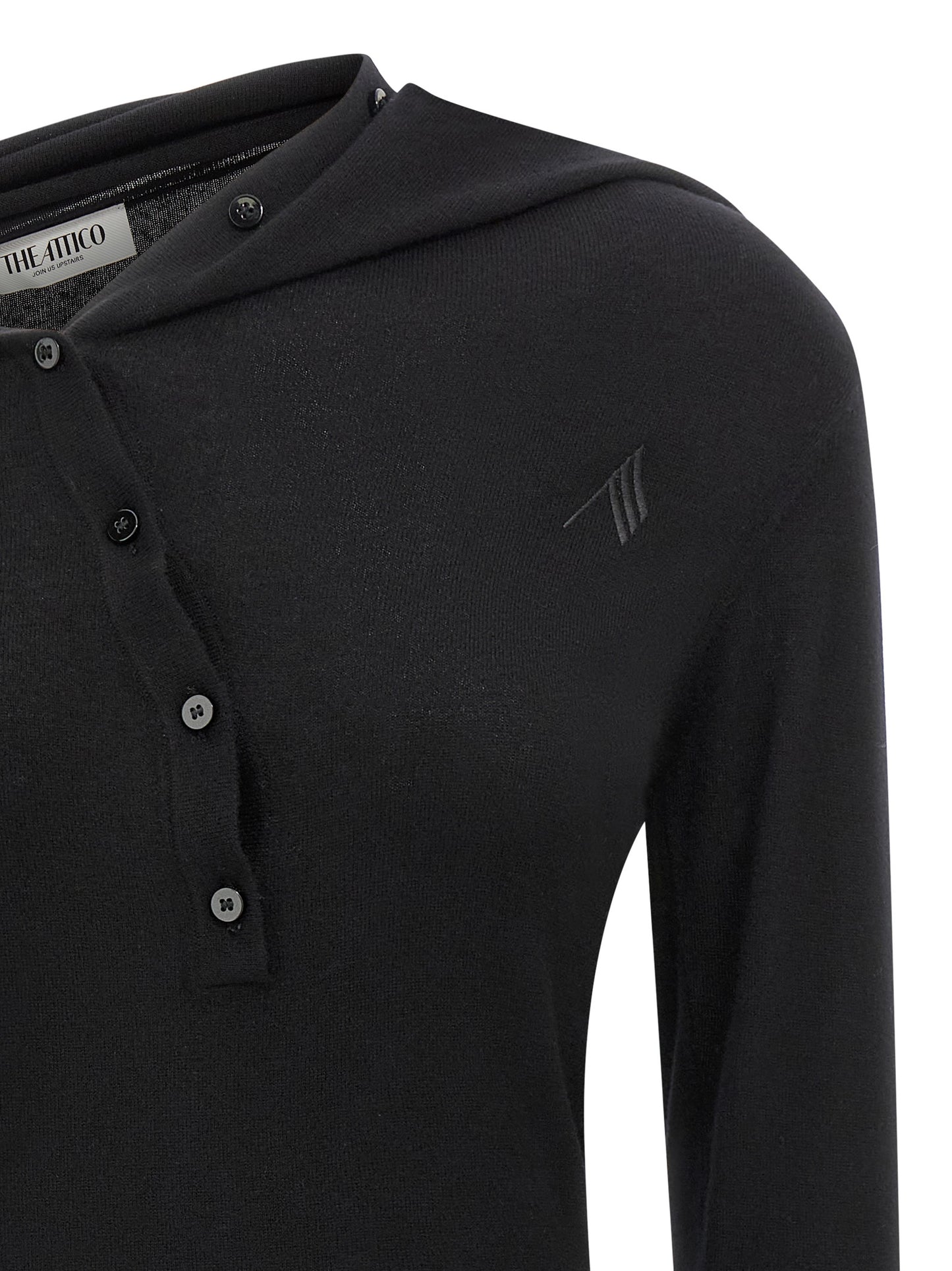 Black Virgin Wool Short Dress