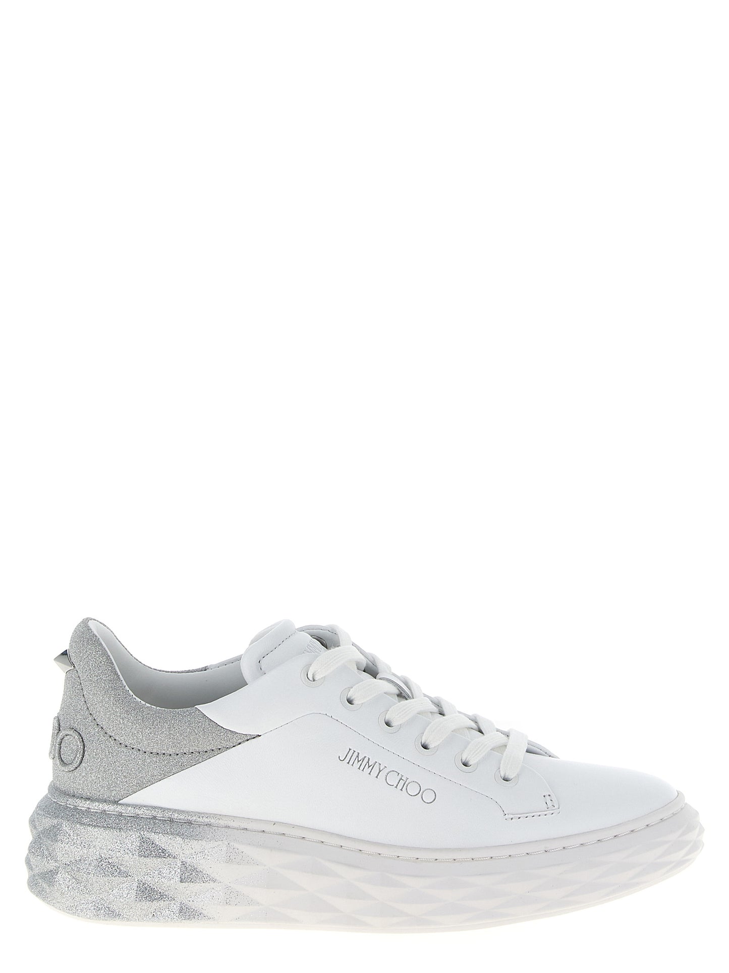 Silver Leather Chunky Sneakers