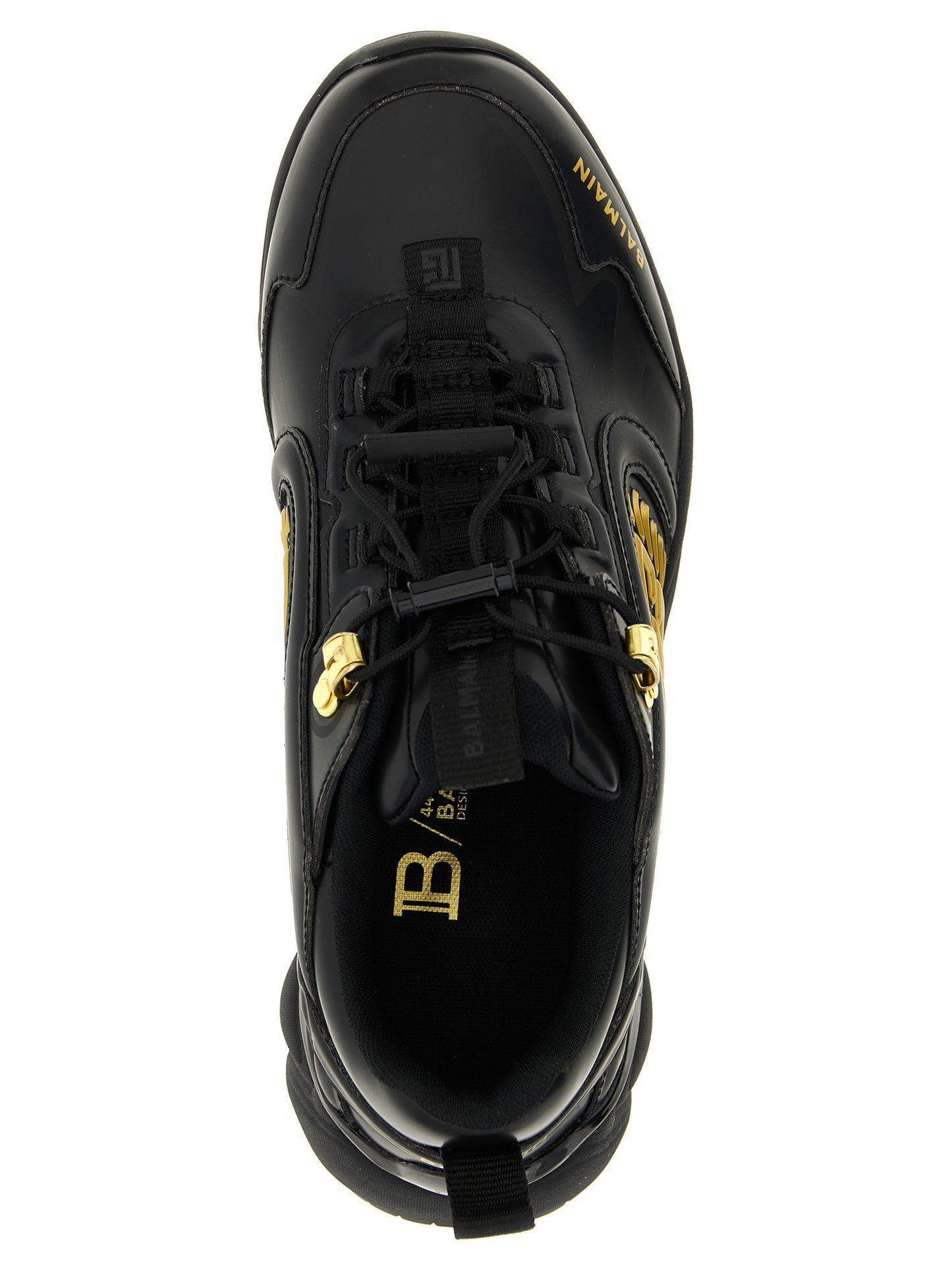 Black Nylon Athletic Sneakers