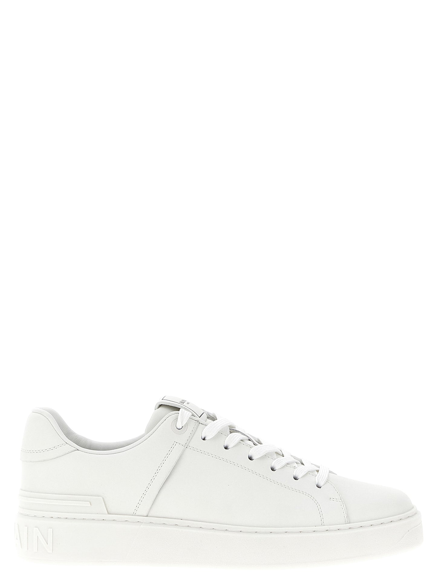White Calfskin Low Top Sneakers