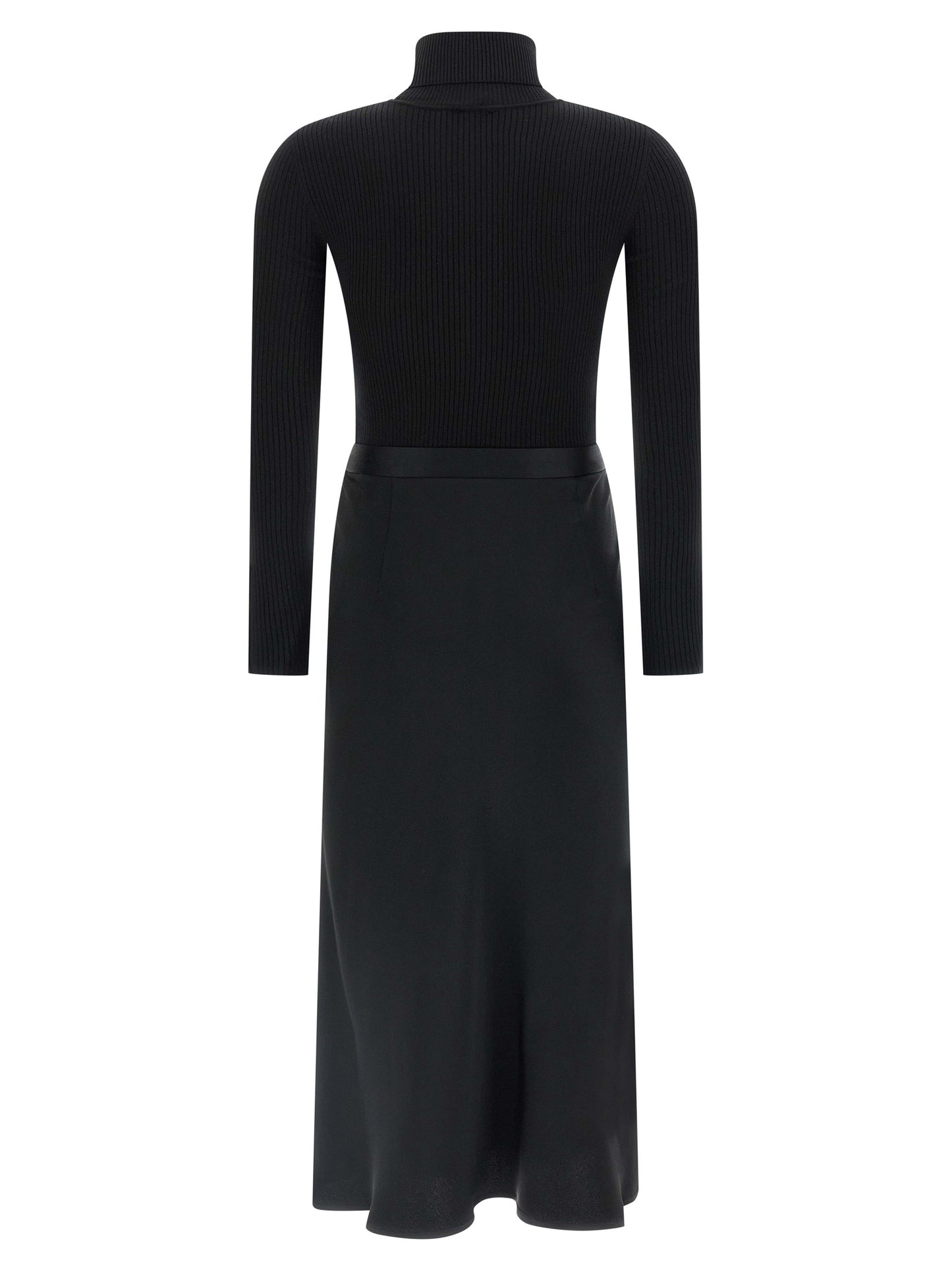 Black Lycra Midi Dress