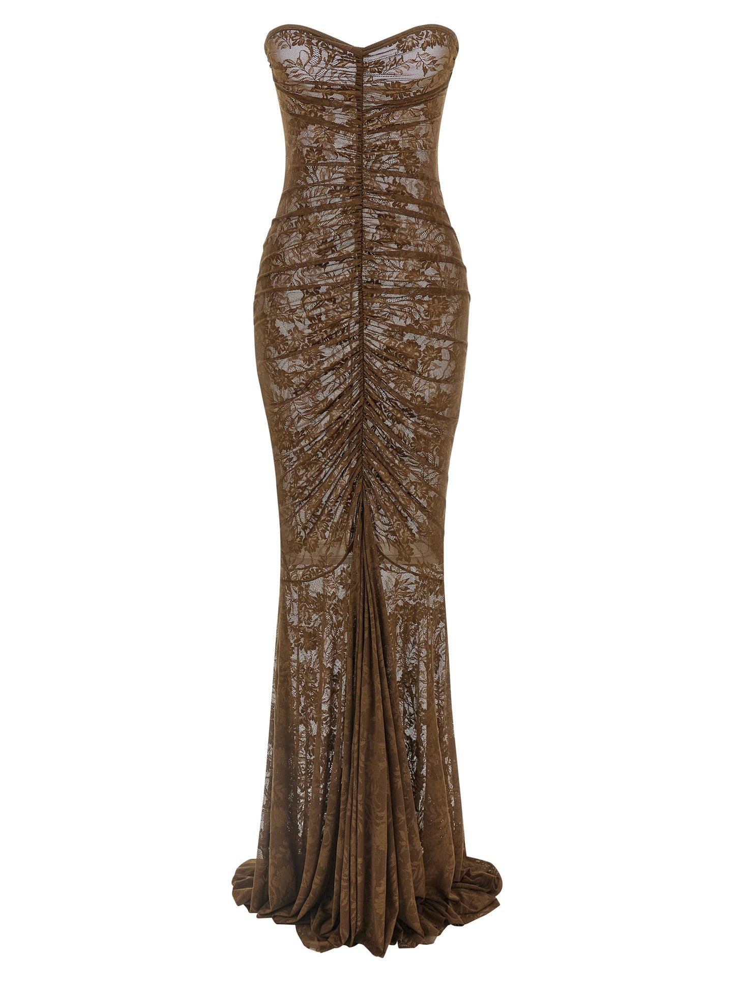Bicolor Polyamide Long Dress