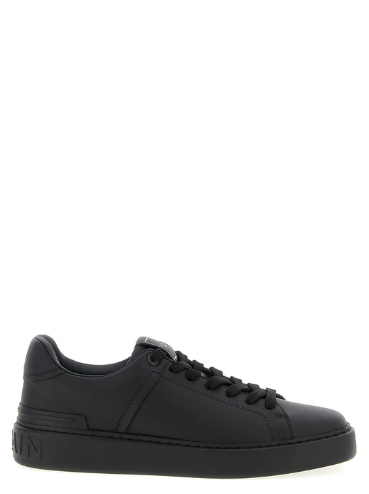 Black Calfskin Low Top Sneakers