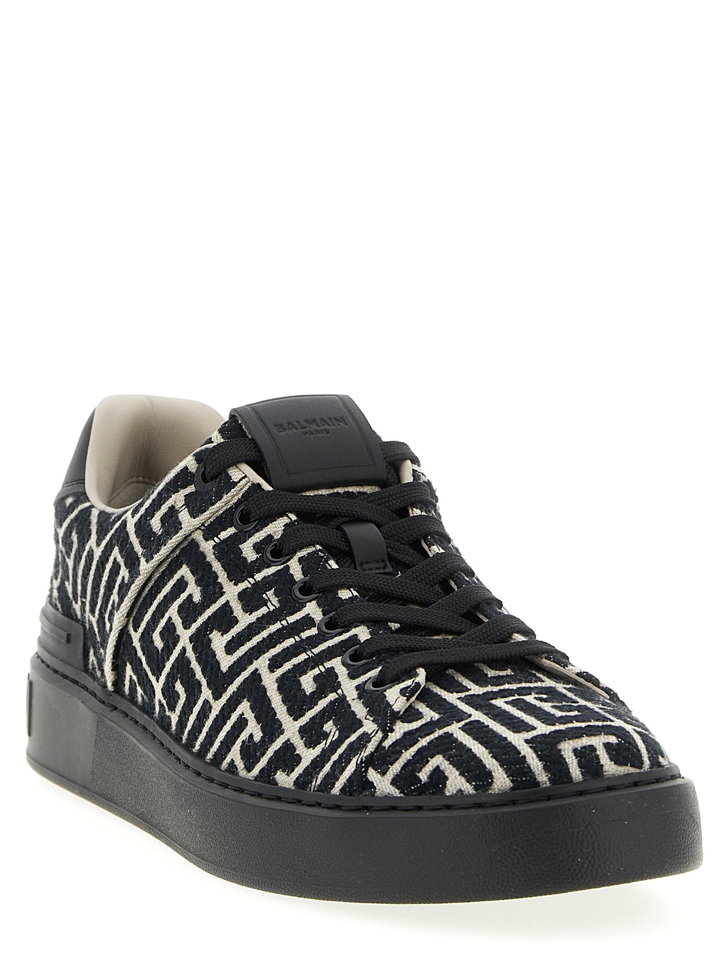 Black Cotton Sneakers