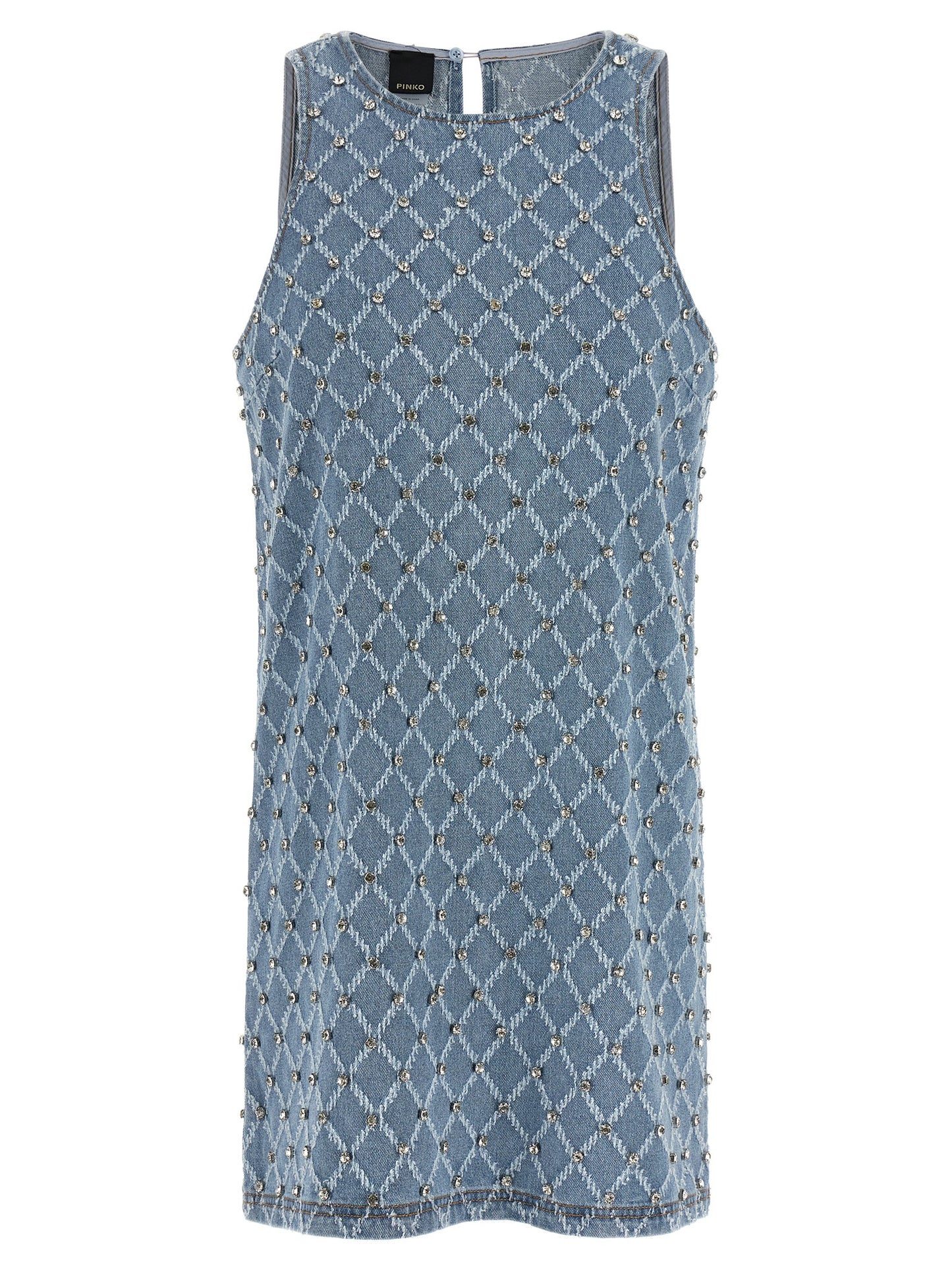 Blue Cotton Short Dress