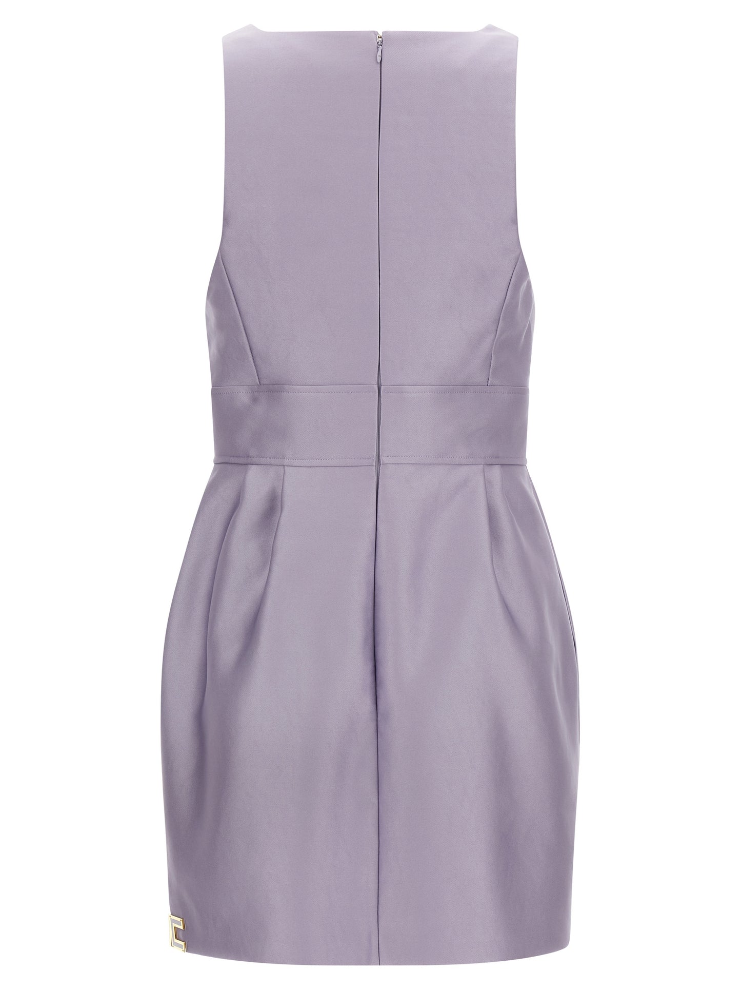Purple Polyester Short Dress
