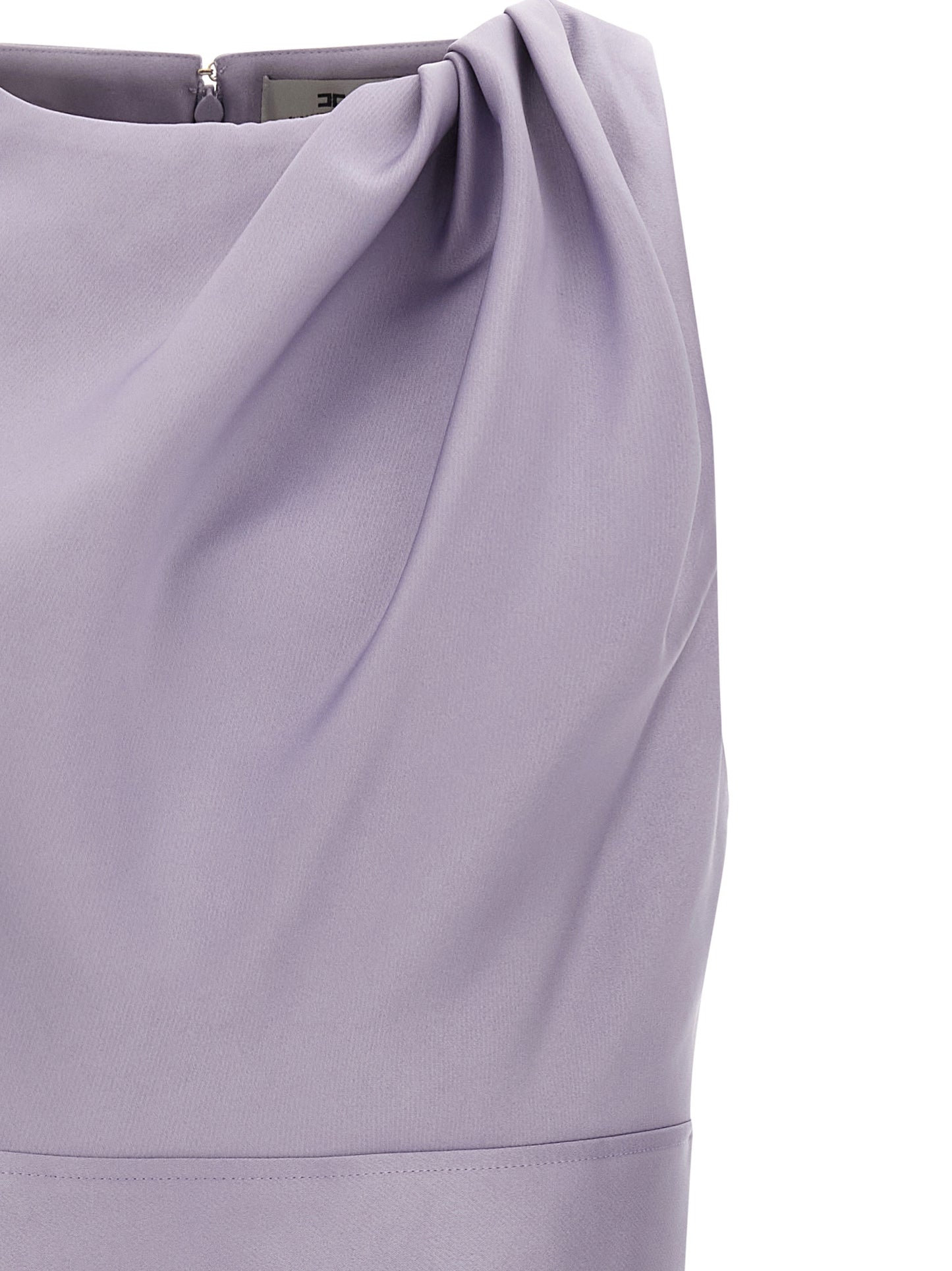 Purple Polyester Short Dress