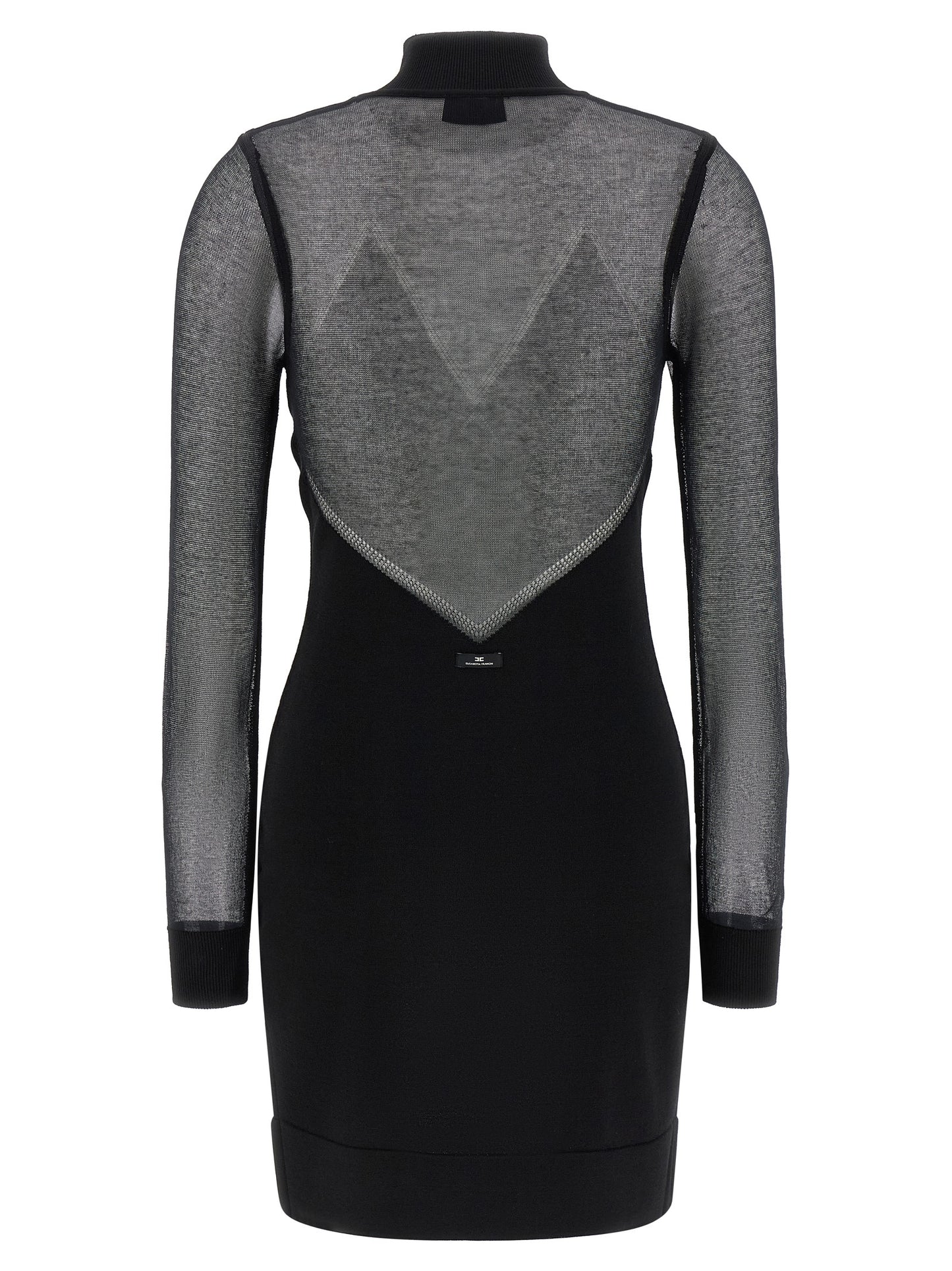 Black Viscose Short Dress