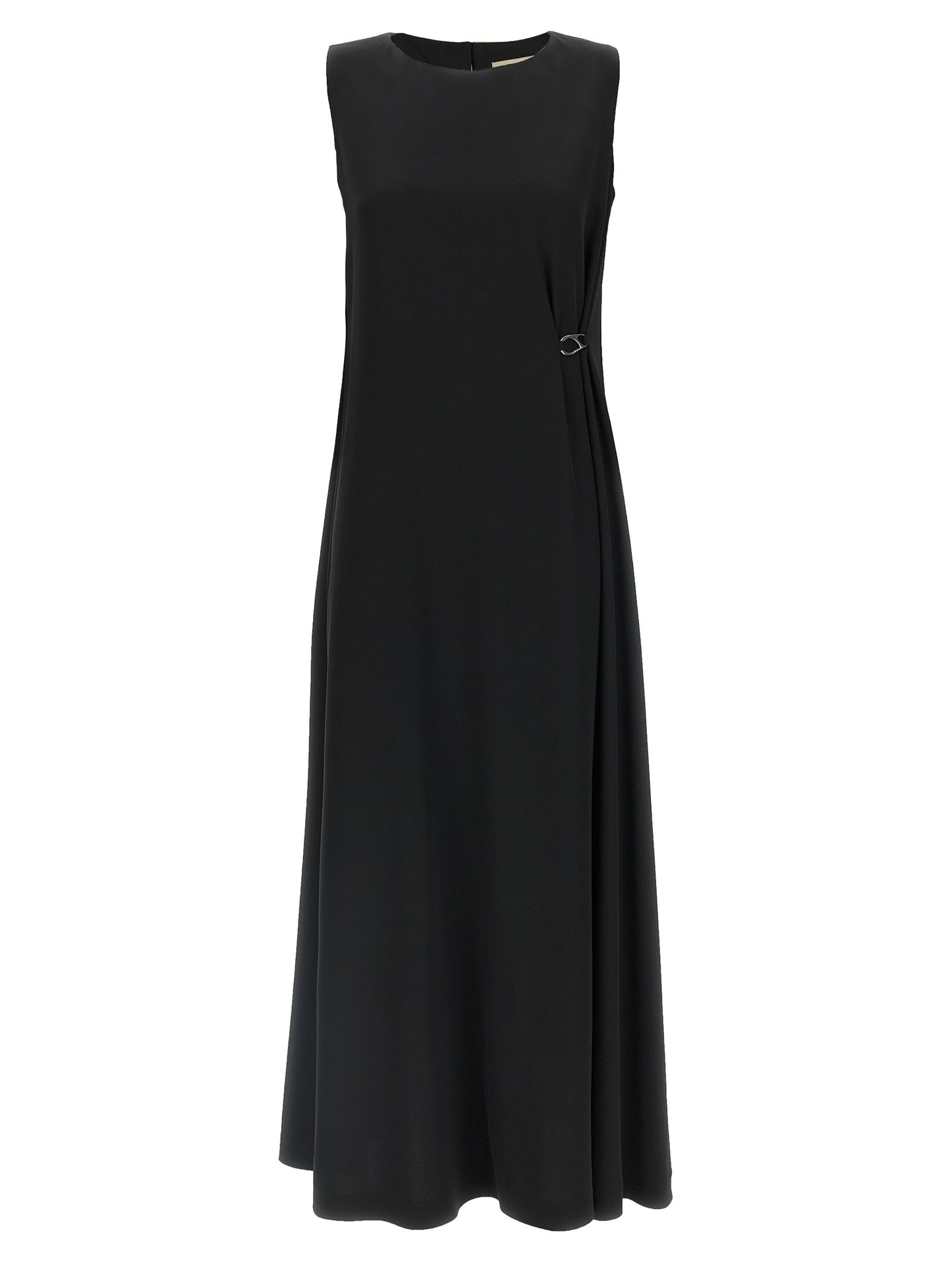 Black Polyester Long Dress