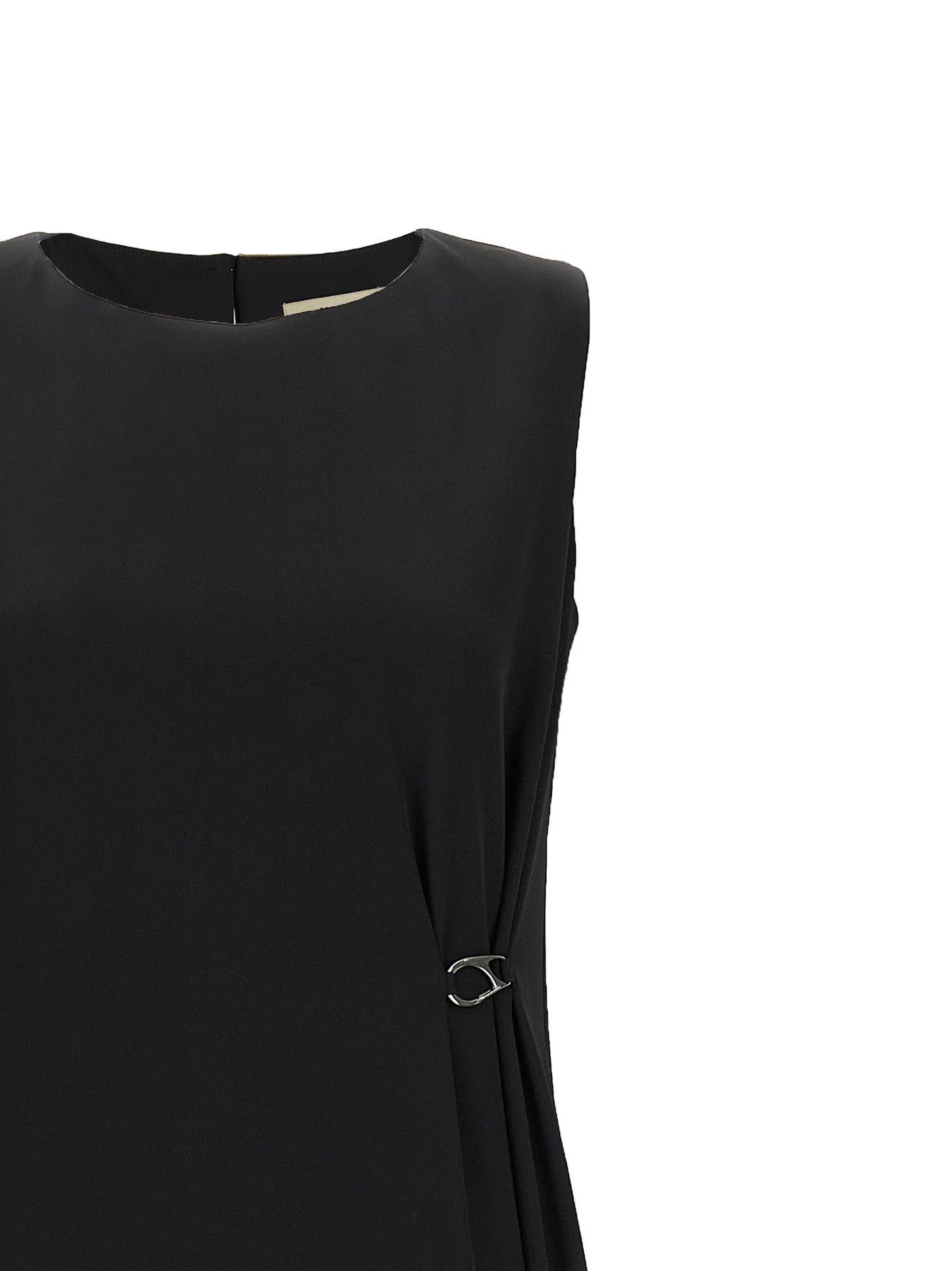 Black Polyester Long Dress