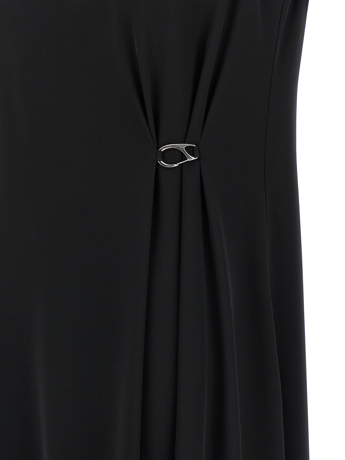 Black Polyester Long Dress