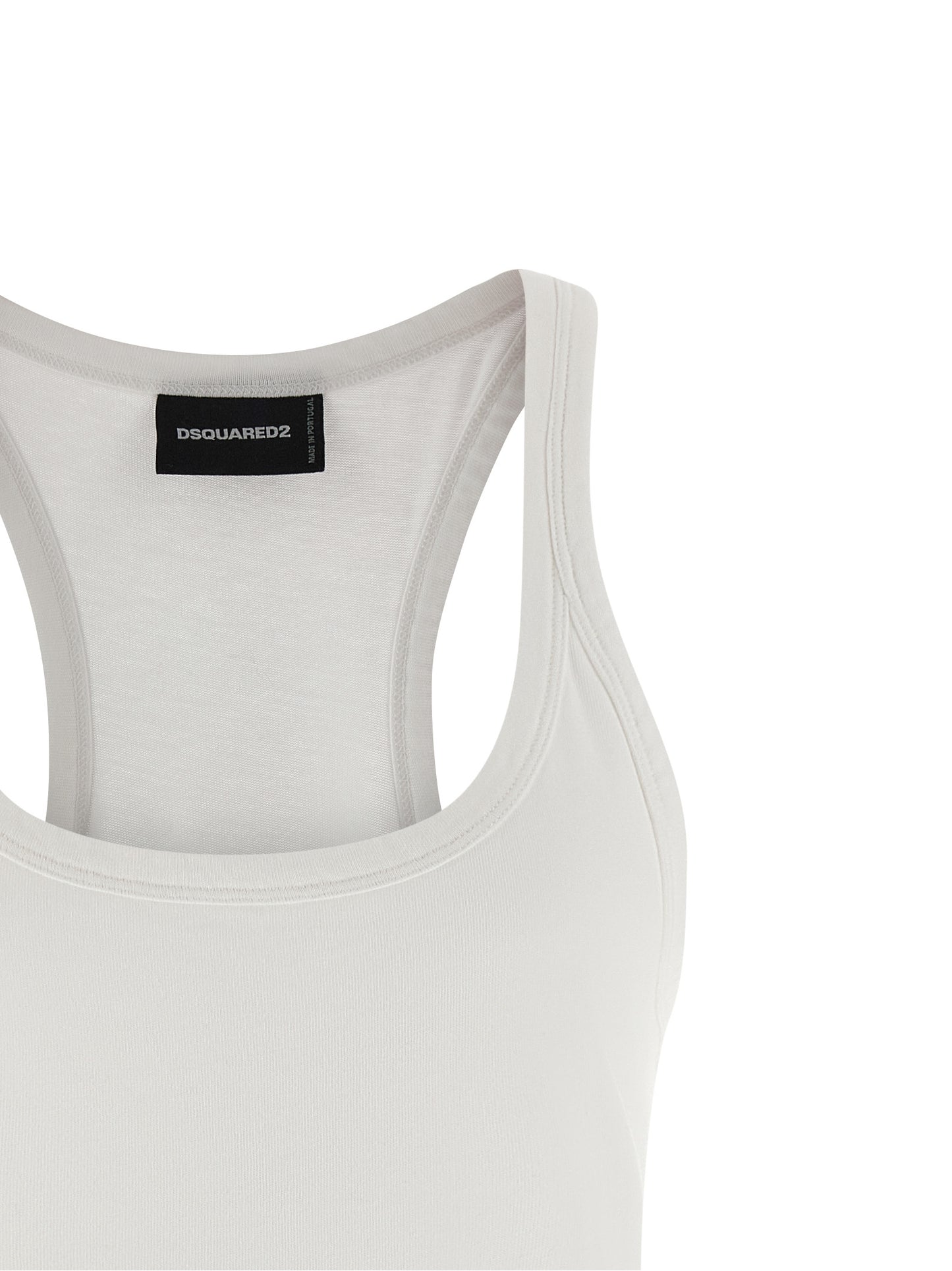 White Cotton Short Dress