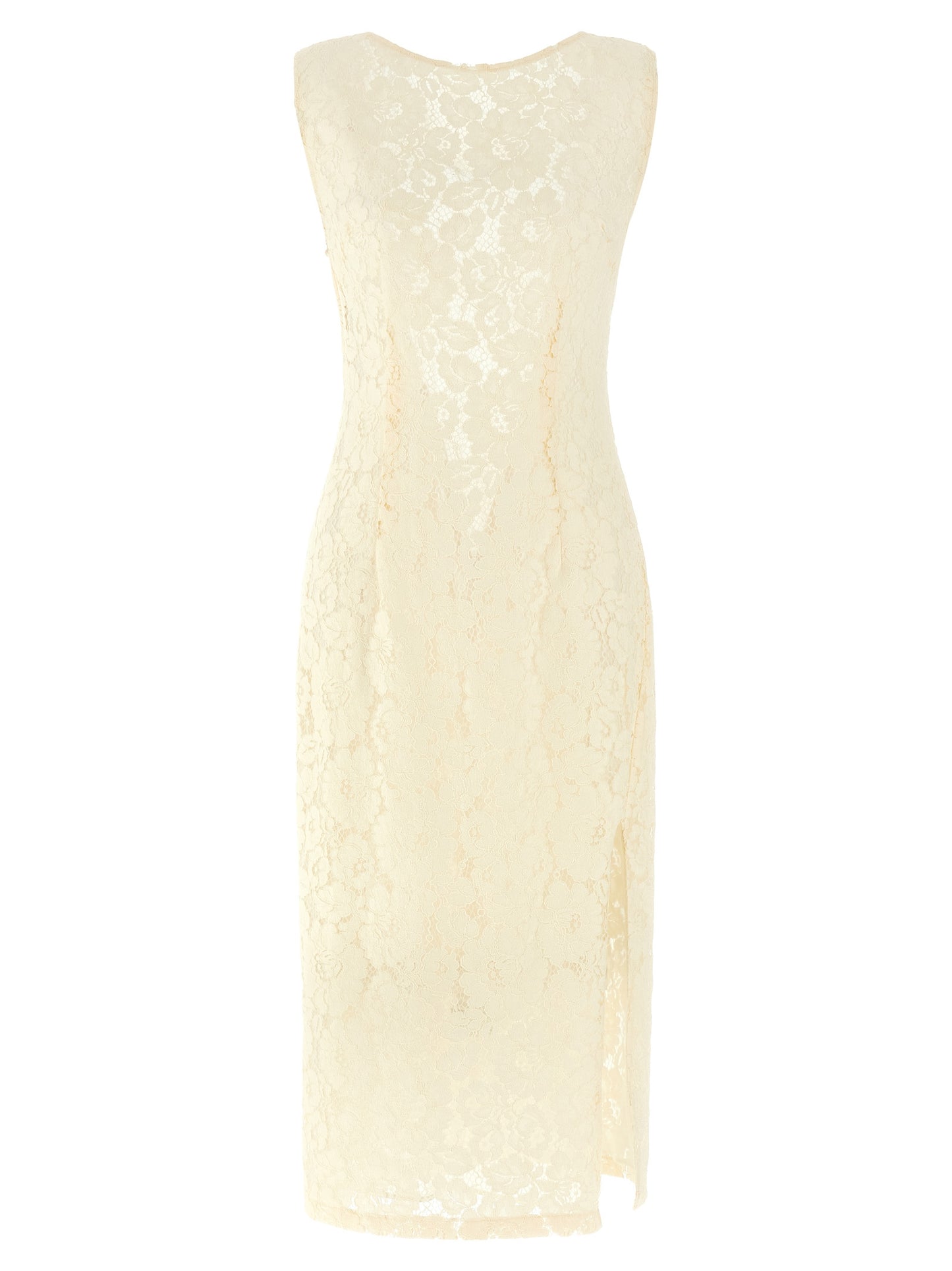 White Cotton Midi Dress