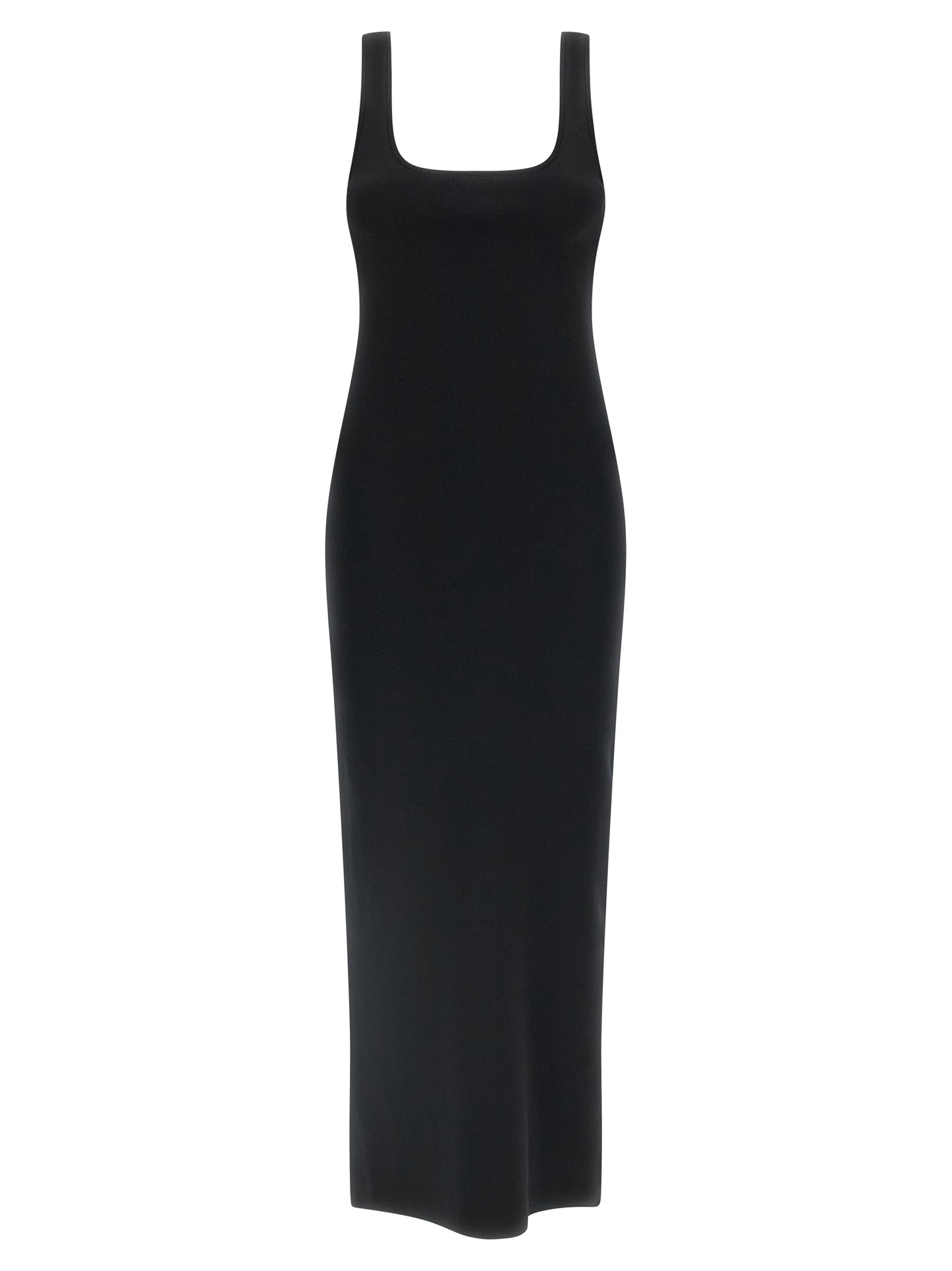 Black Viscose Midi Dress