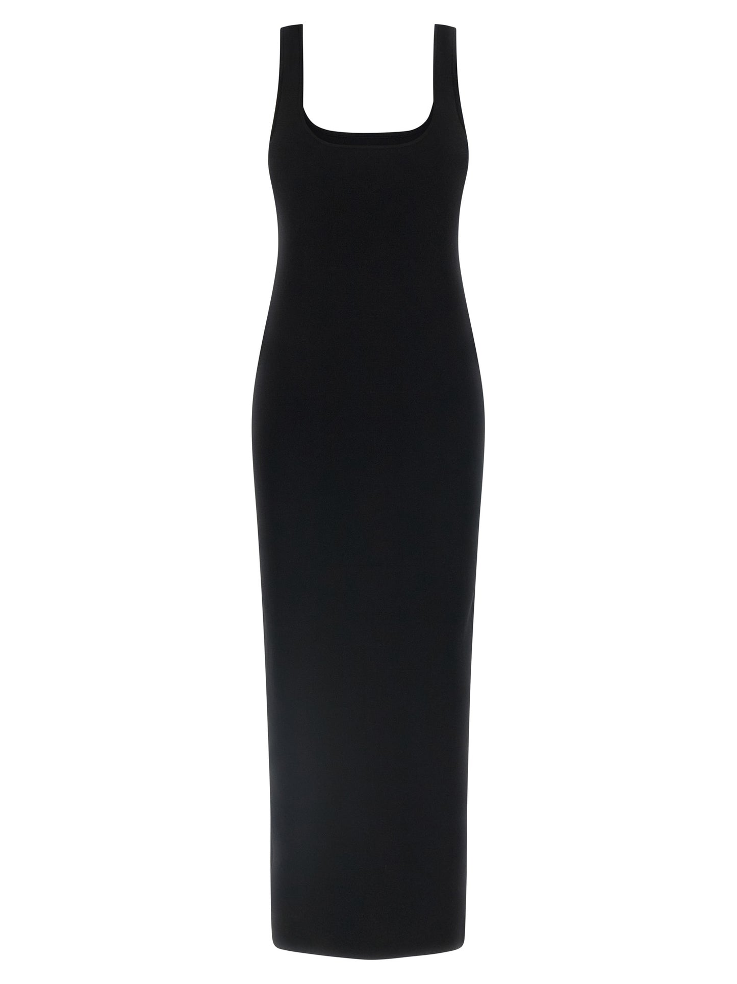 Black Viscose Midi Dress