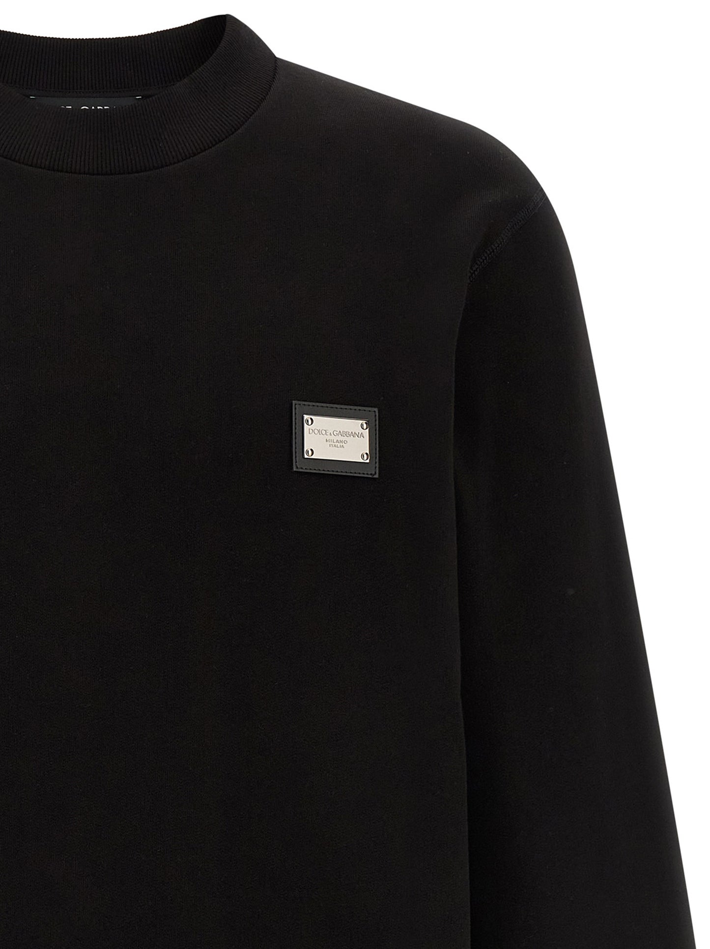 Black Cotton Sweatshirt