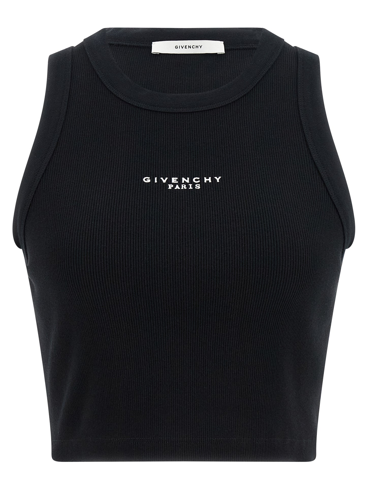 Black Cotton Sleeveles T-Shirt