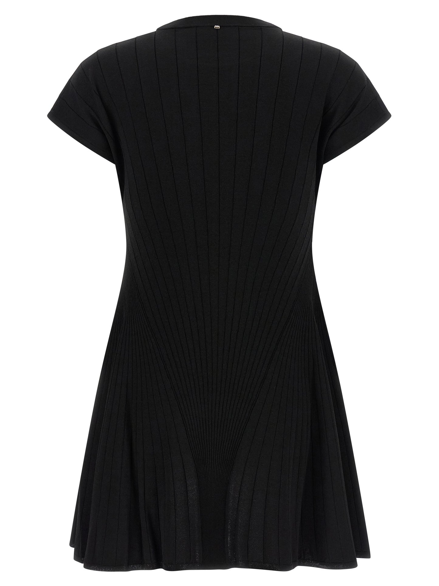 Black Viscose Short Dress