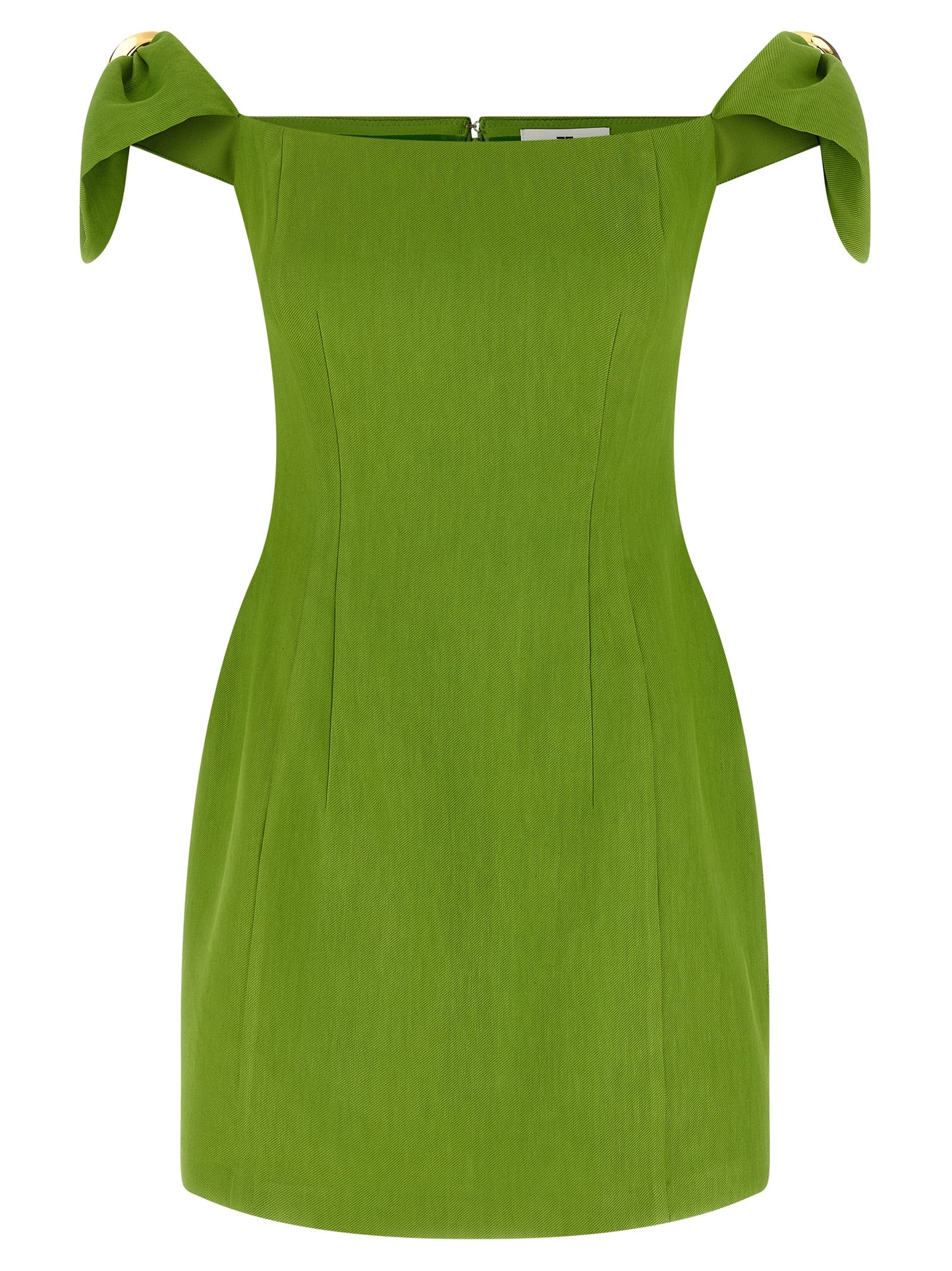 Bicolor Linen Short Dress