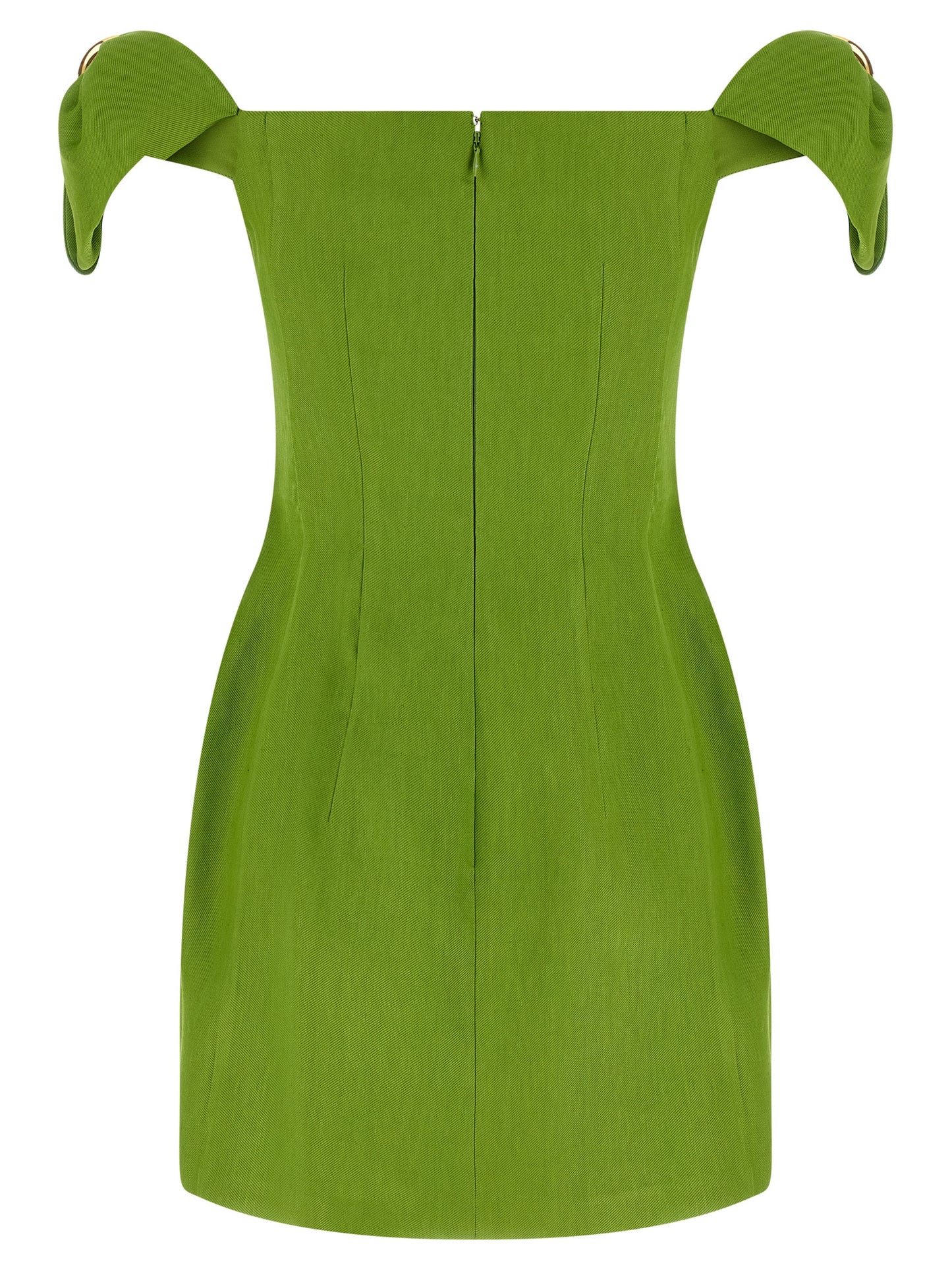 Bicolor Linen Short Dress