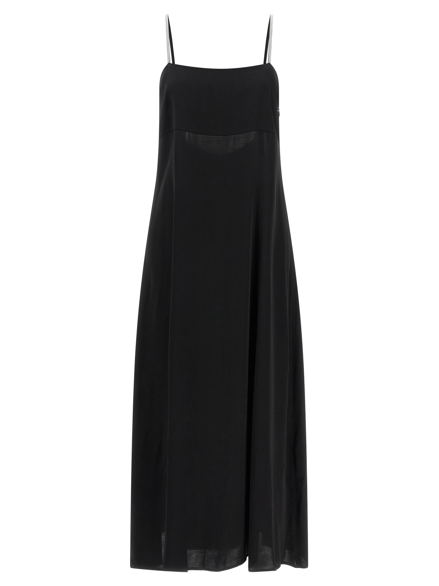 Black Viscose Long Dress