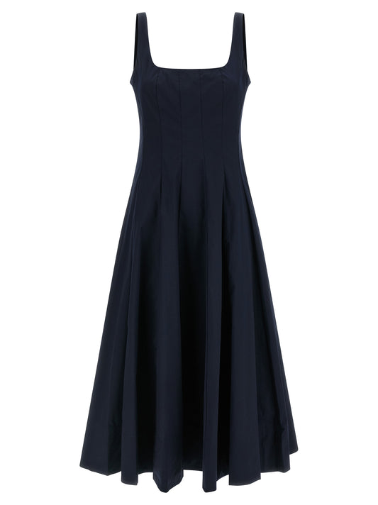 Blue Cotton Midi Dress