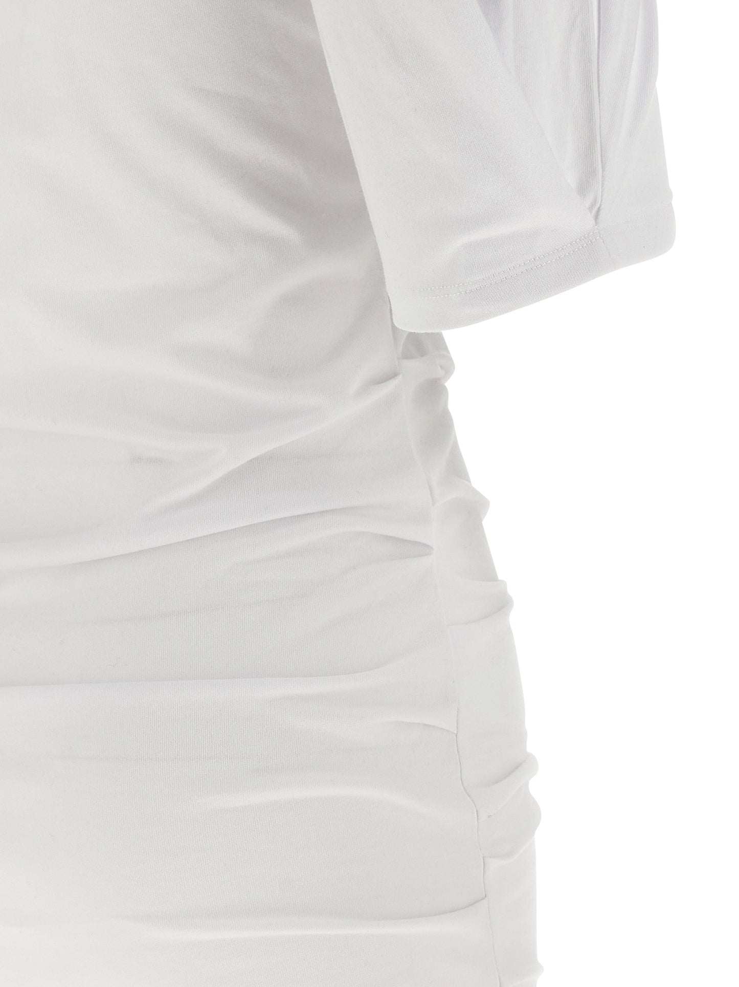 White Cotton Short Dress
