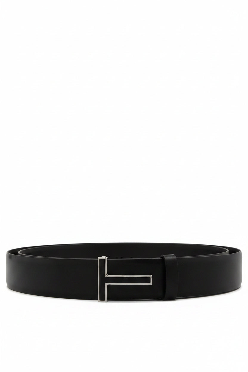 Tom Ford Black Calfskin Regular Belt