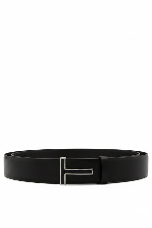 Tom Ford Black Calfskin Regular Belt