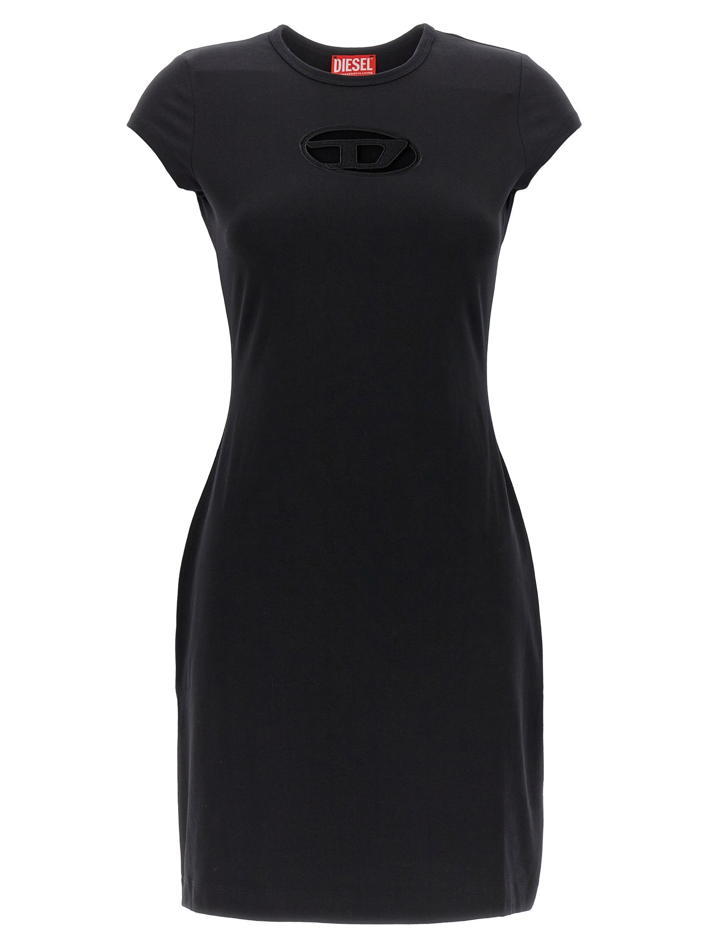 Black Cotton Short Dress