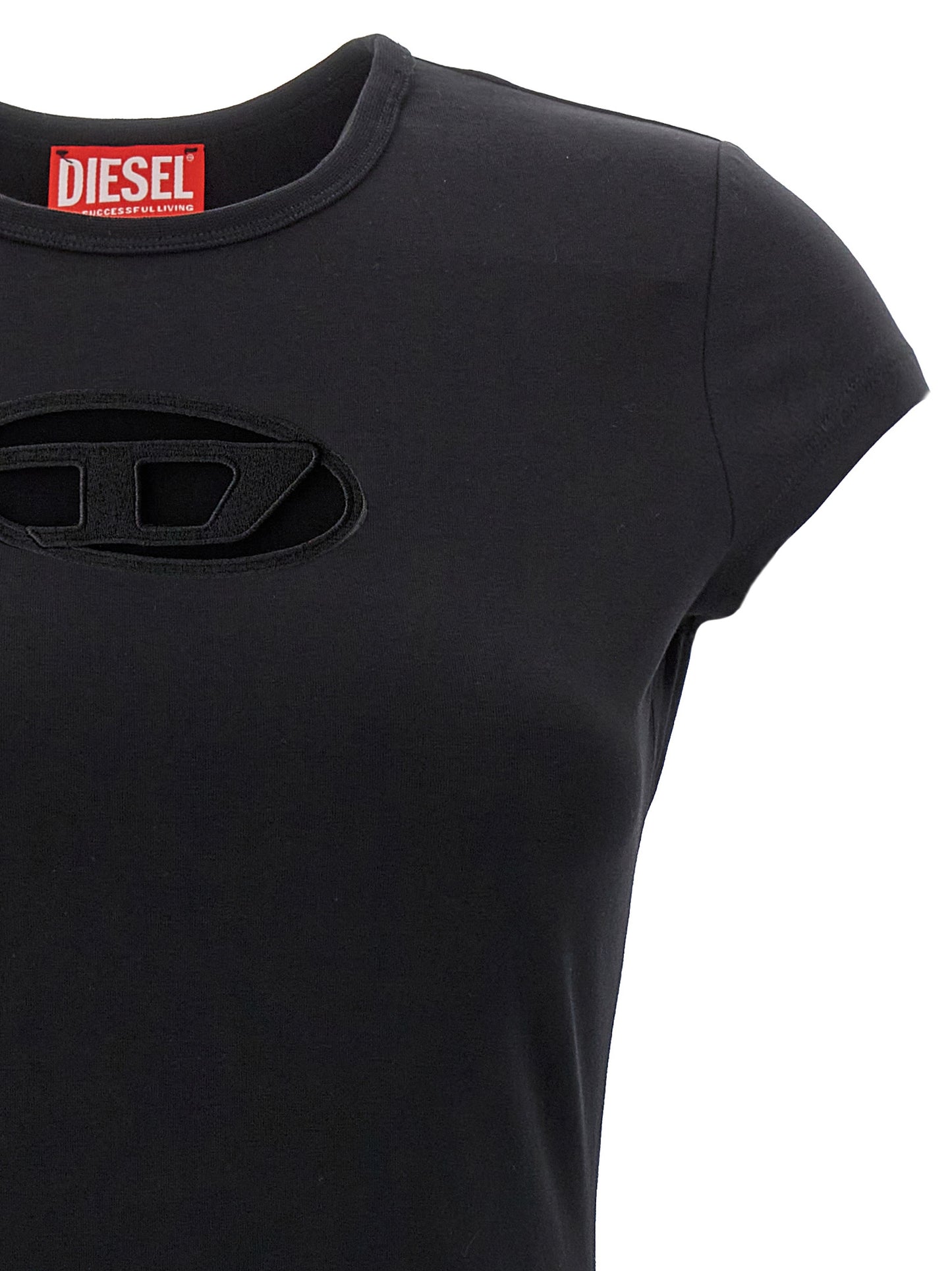 Black Cotton Short Dress