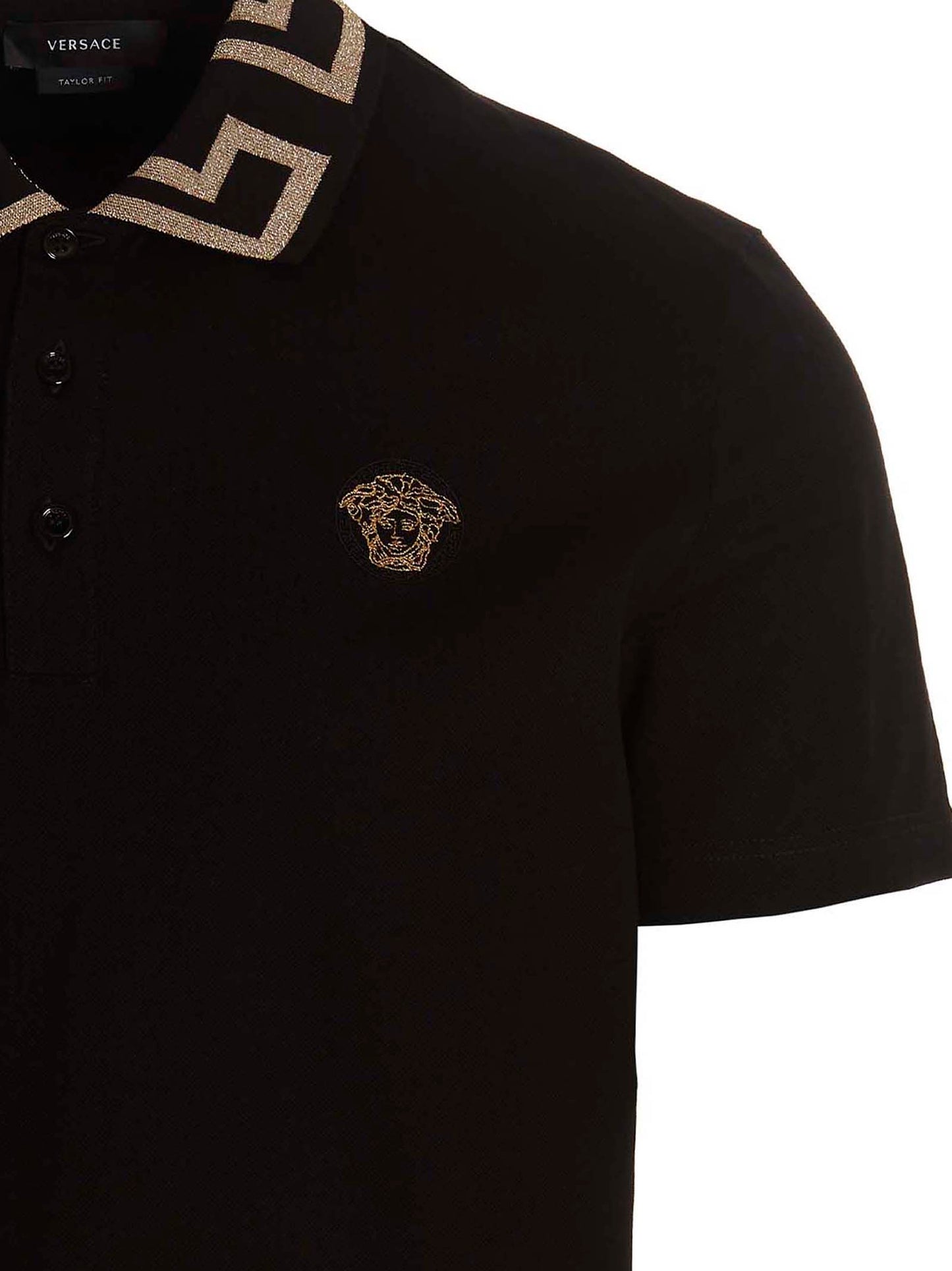 Black Cotton Polo Shirt