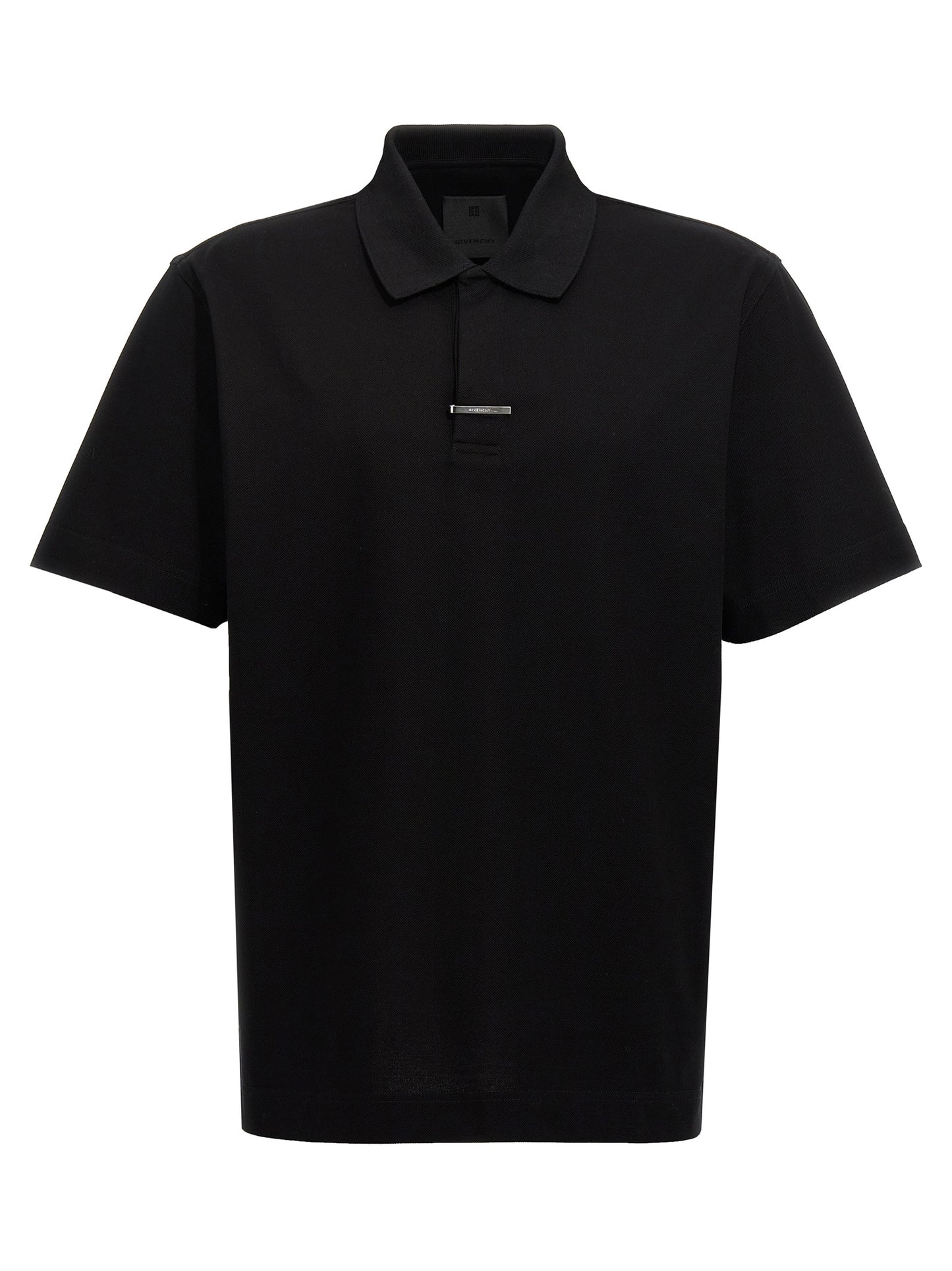 Black Cotton Polo Shirt