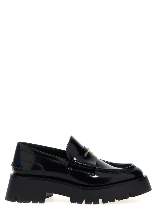 Alexander Wang Black Cowhide Slip-On Loafers