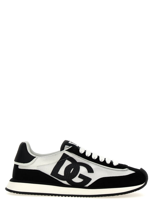 Bicolor Calfskin Athletic Sneakers