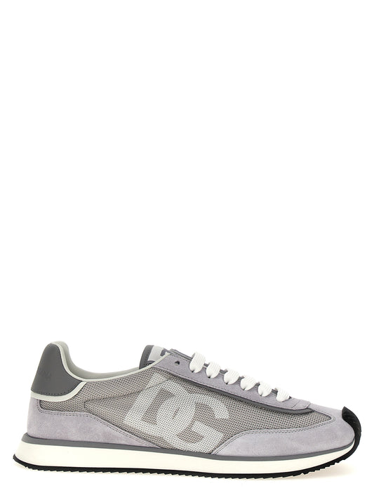Gray Calfskin Athletic Sneakers