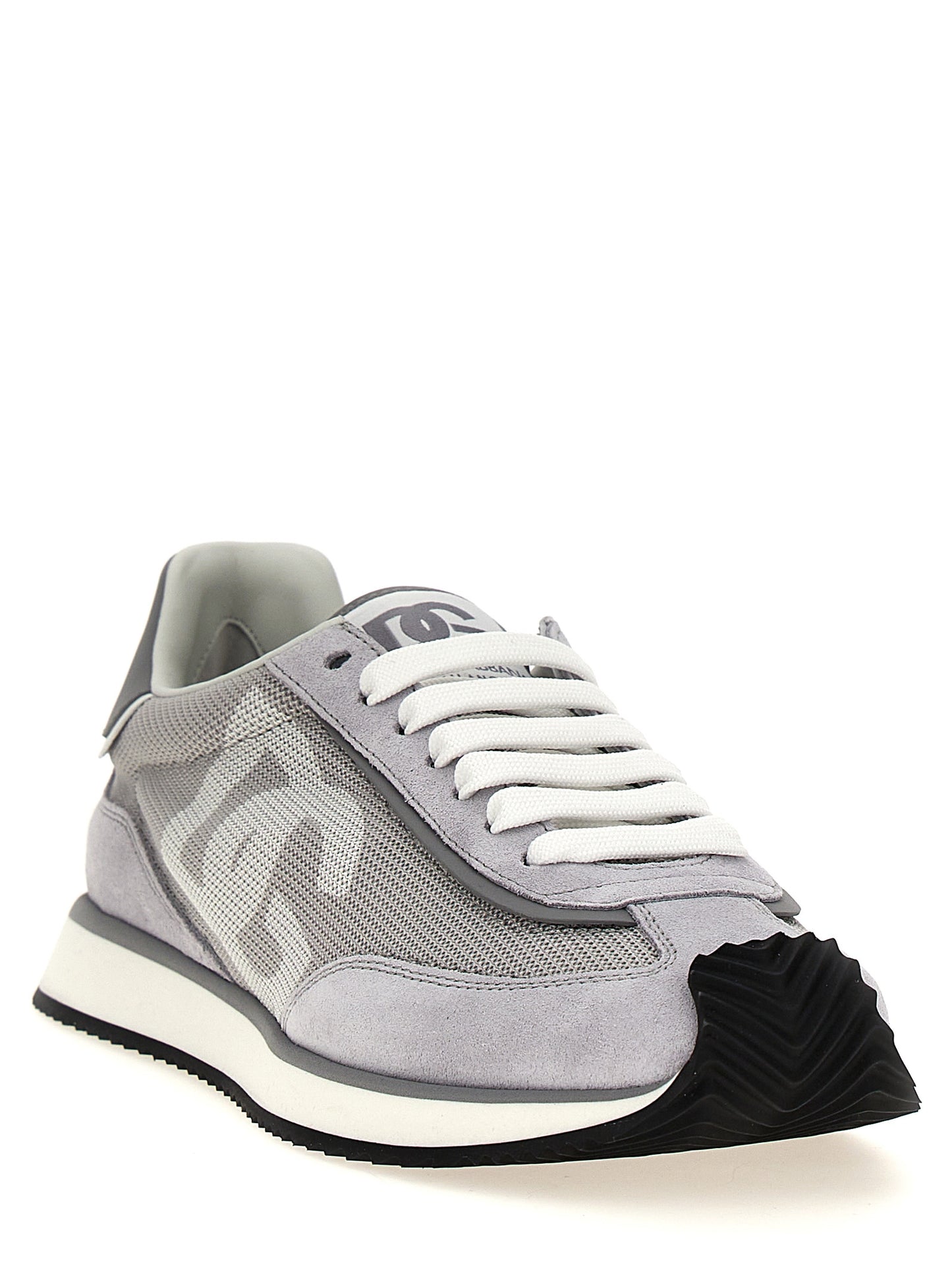 Gray Calfskin Athletic Sneakers