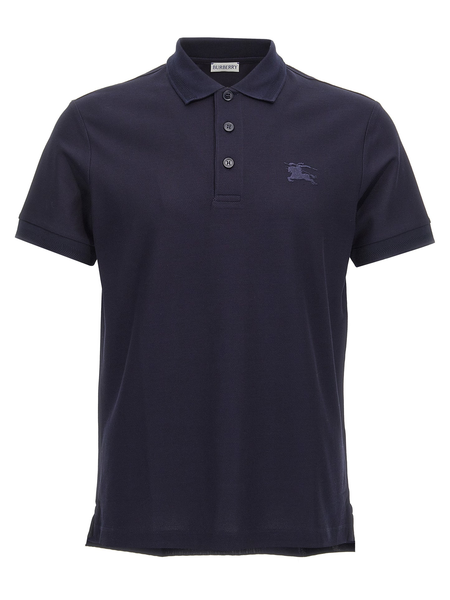 Blue Cotton Polo Shirt