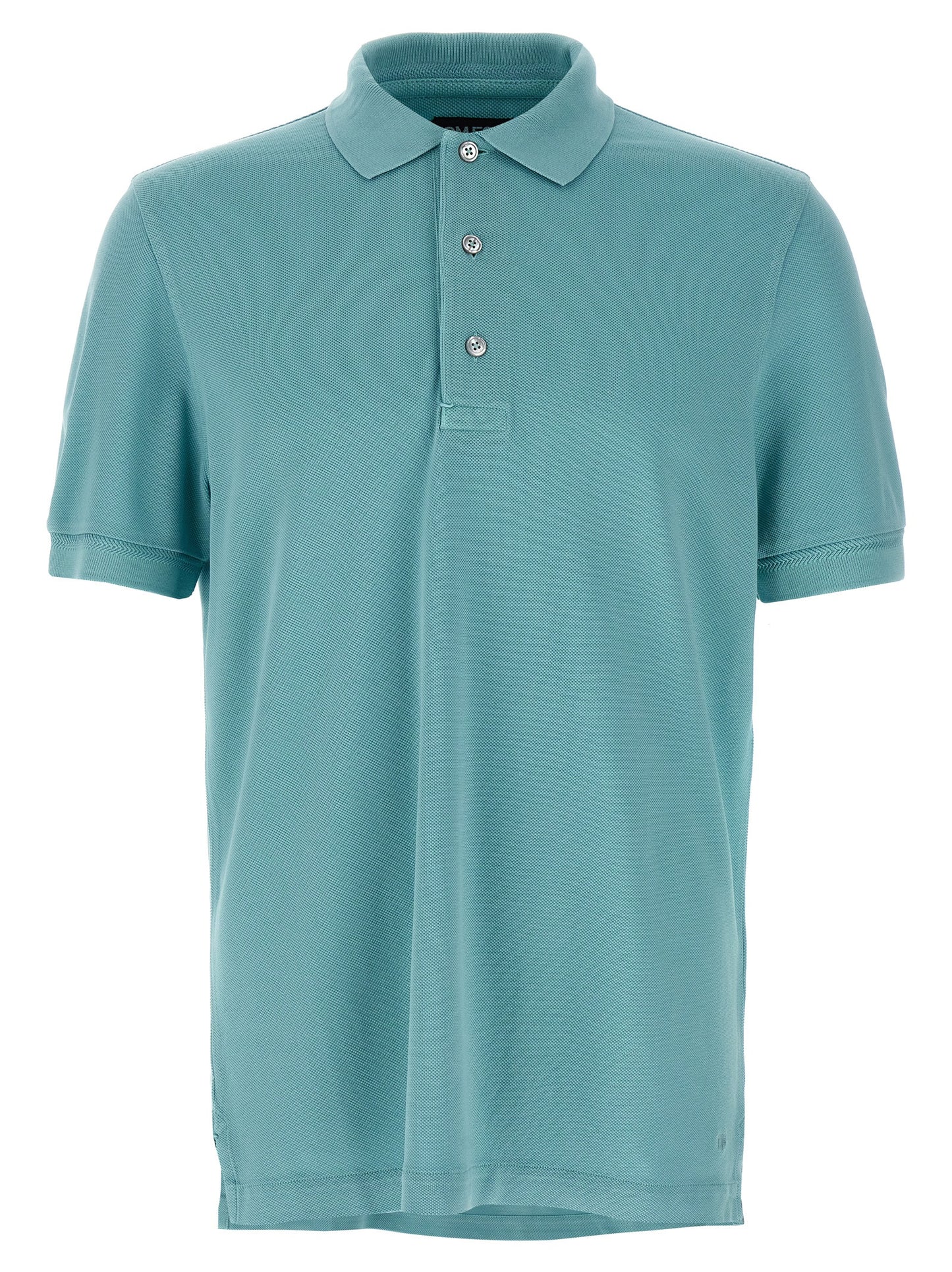 Blue Cotton Polo Shirt