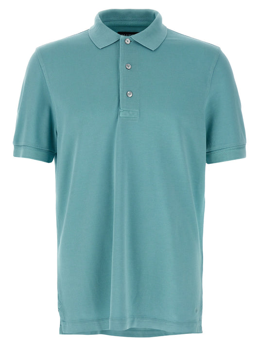 Blue Cotton Polo Shirt
