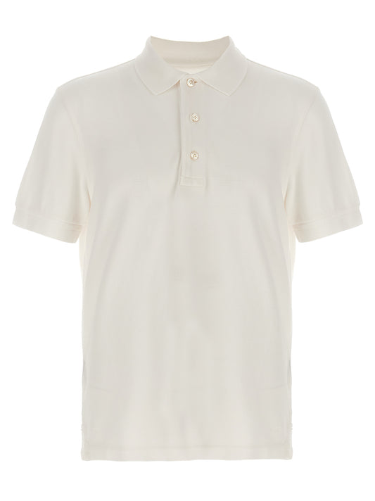 White Lyocell Polo Shirt