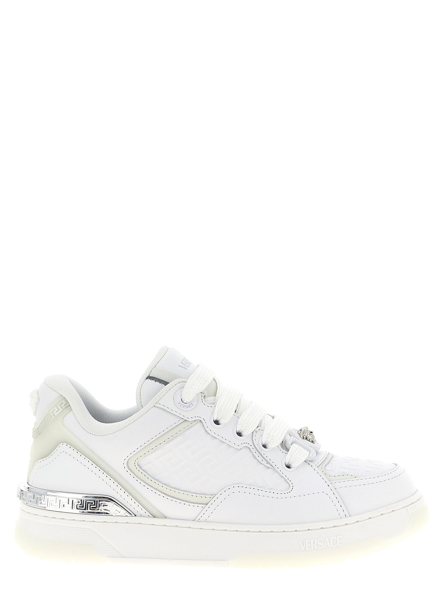 White Calfskin Low Top Sneakers