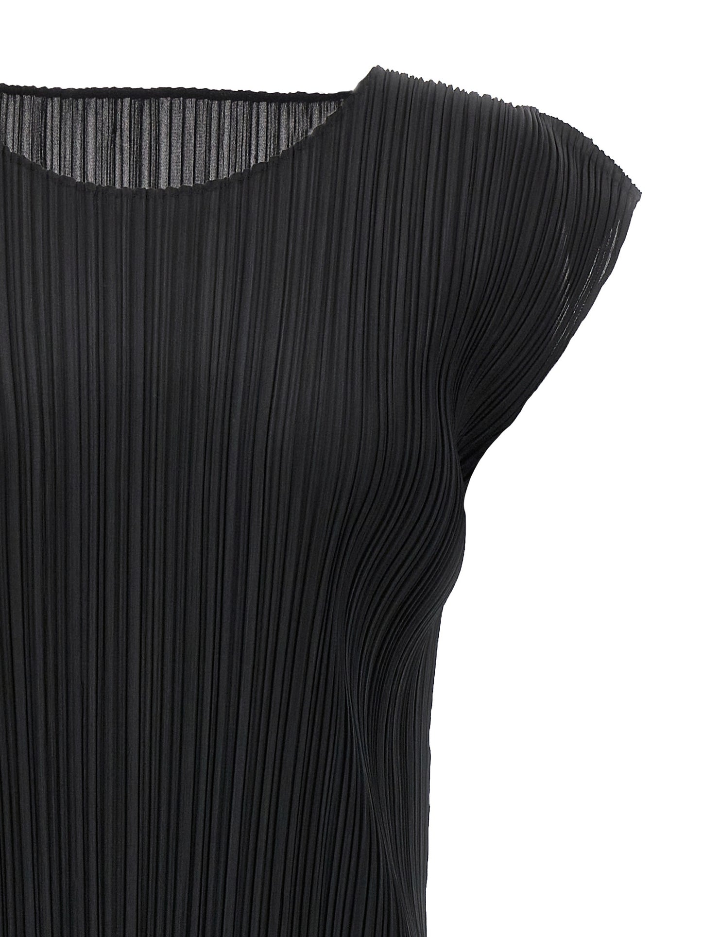 Black Polyester Midi Dress