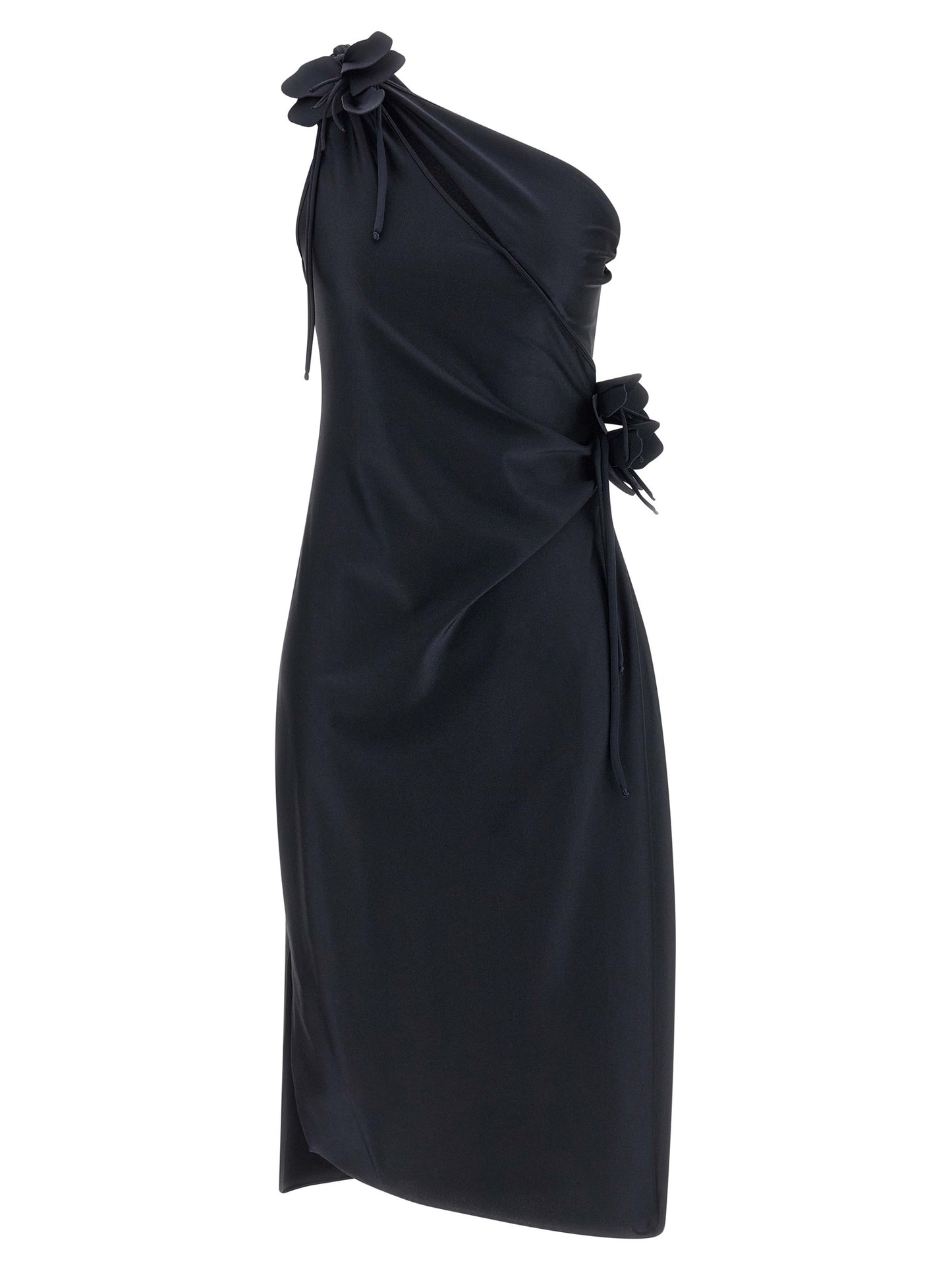 Black Polyamide Midi Dress