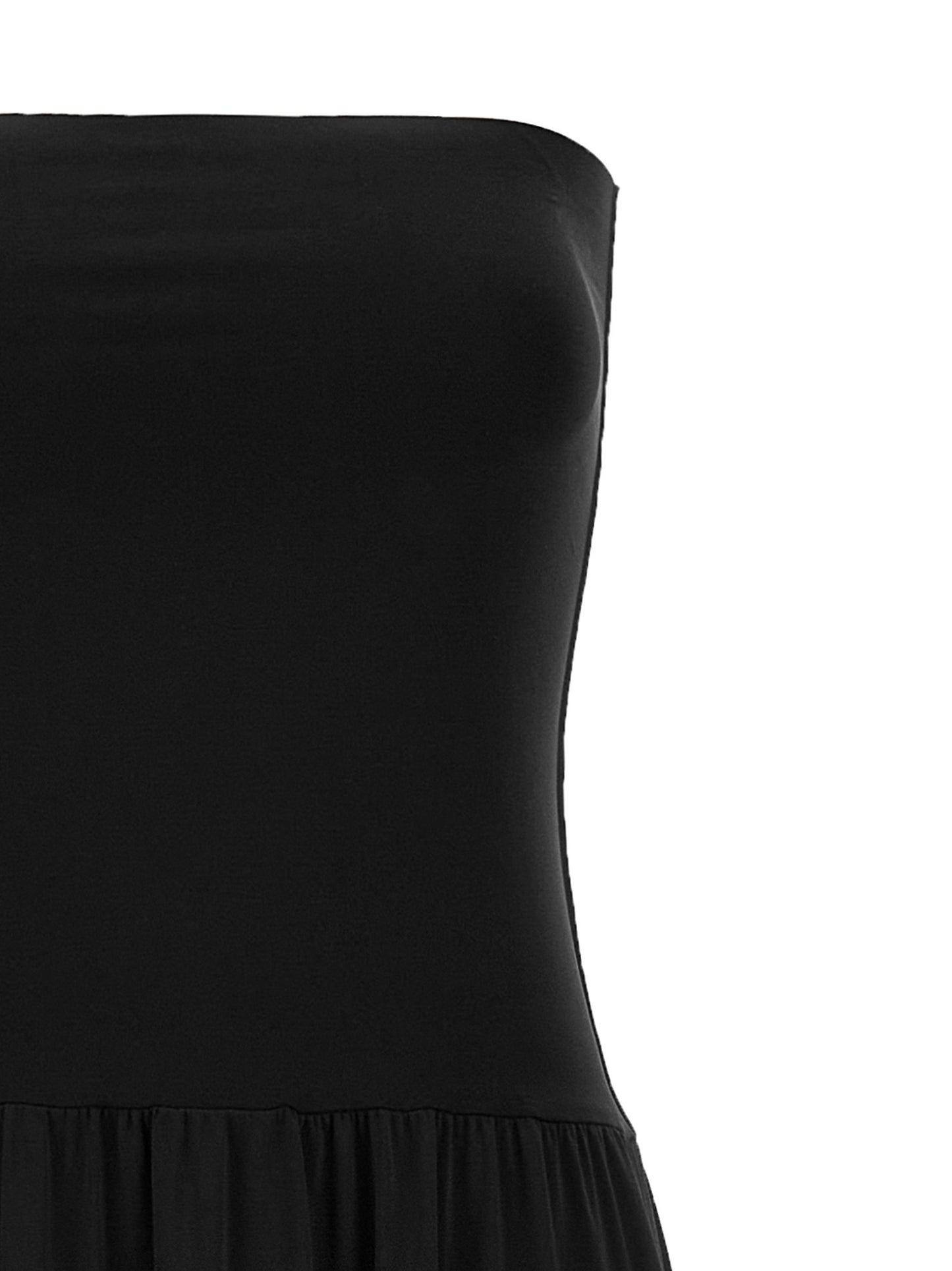 Black Polyamide Long Dress