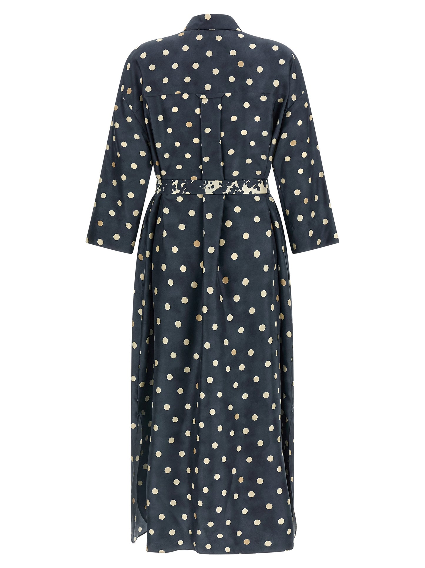 Blue Silk Midi Dress