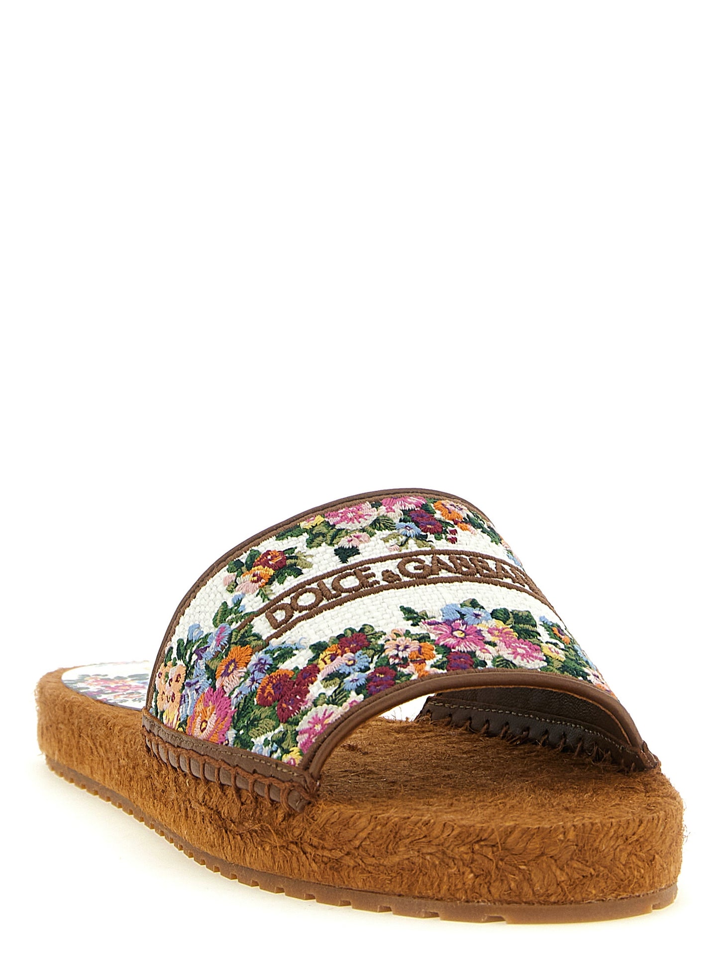 Multicolor Lamb Leather Slides