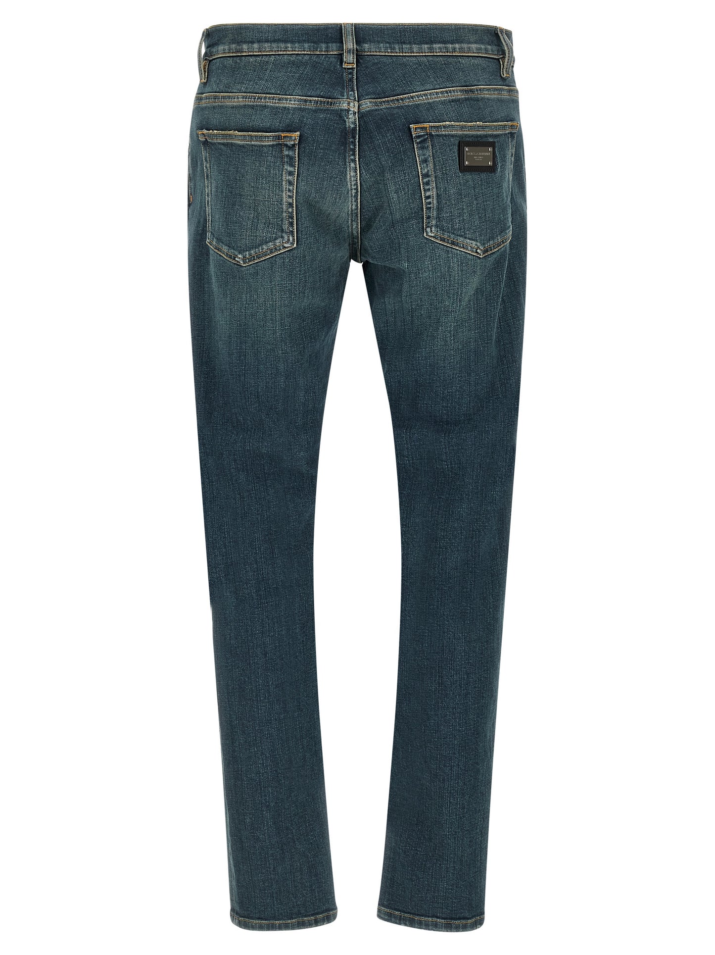 Blue Cotton Slim Fit Jeans