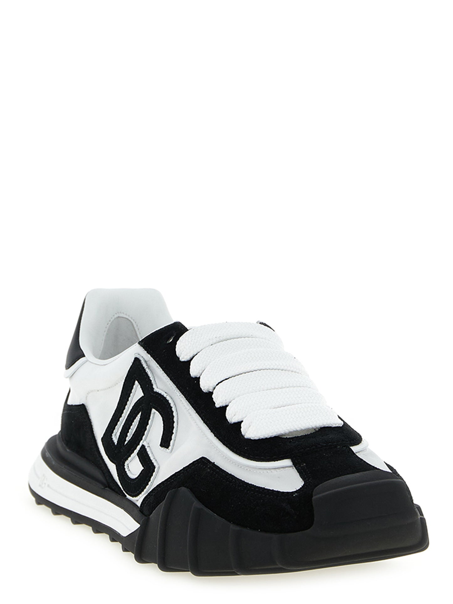 Bicolor Polyamide Athletic Sneakers